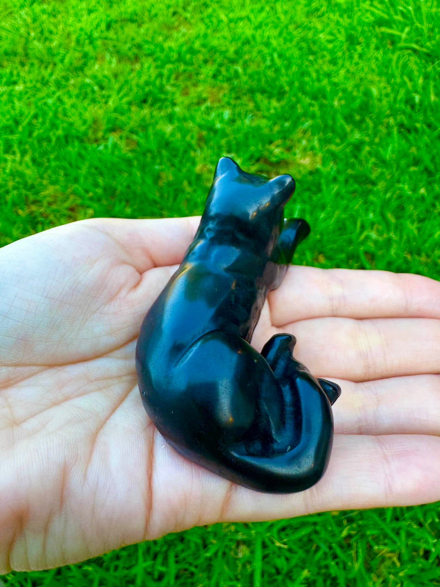 Black Obsidian Kitty Cat