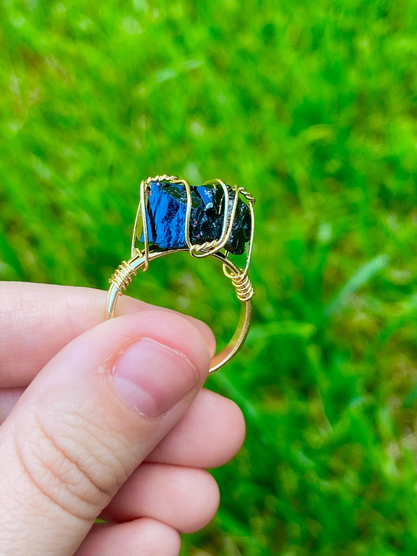 Rough Gemstone Crystal Ring *Adjustable*