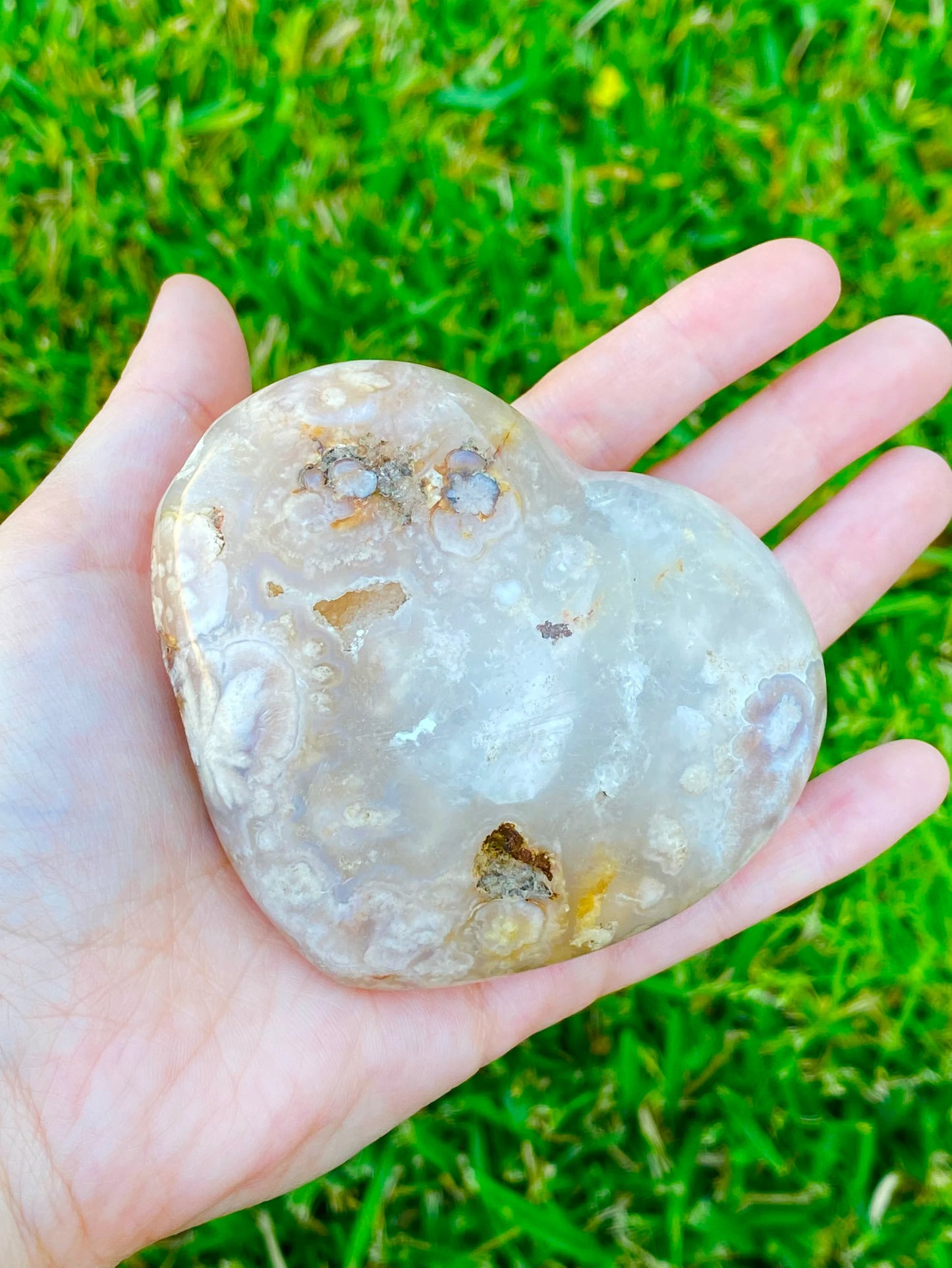 Flower Agate Hearts *ALL SIZES*