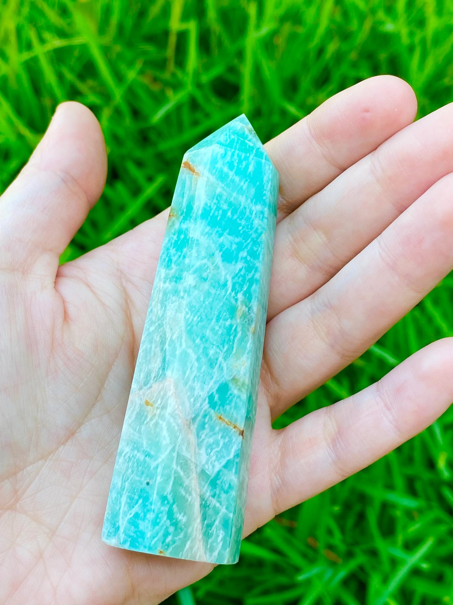Amazonite Tower *CHOOSE YOUR CRYSTAL*