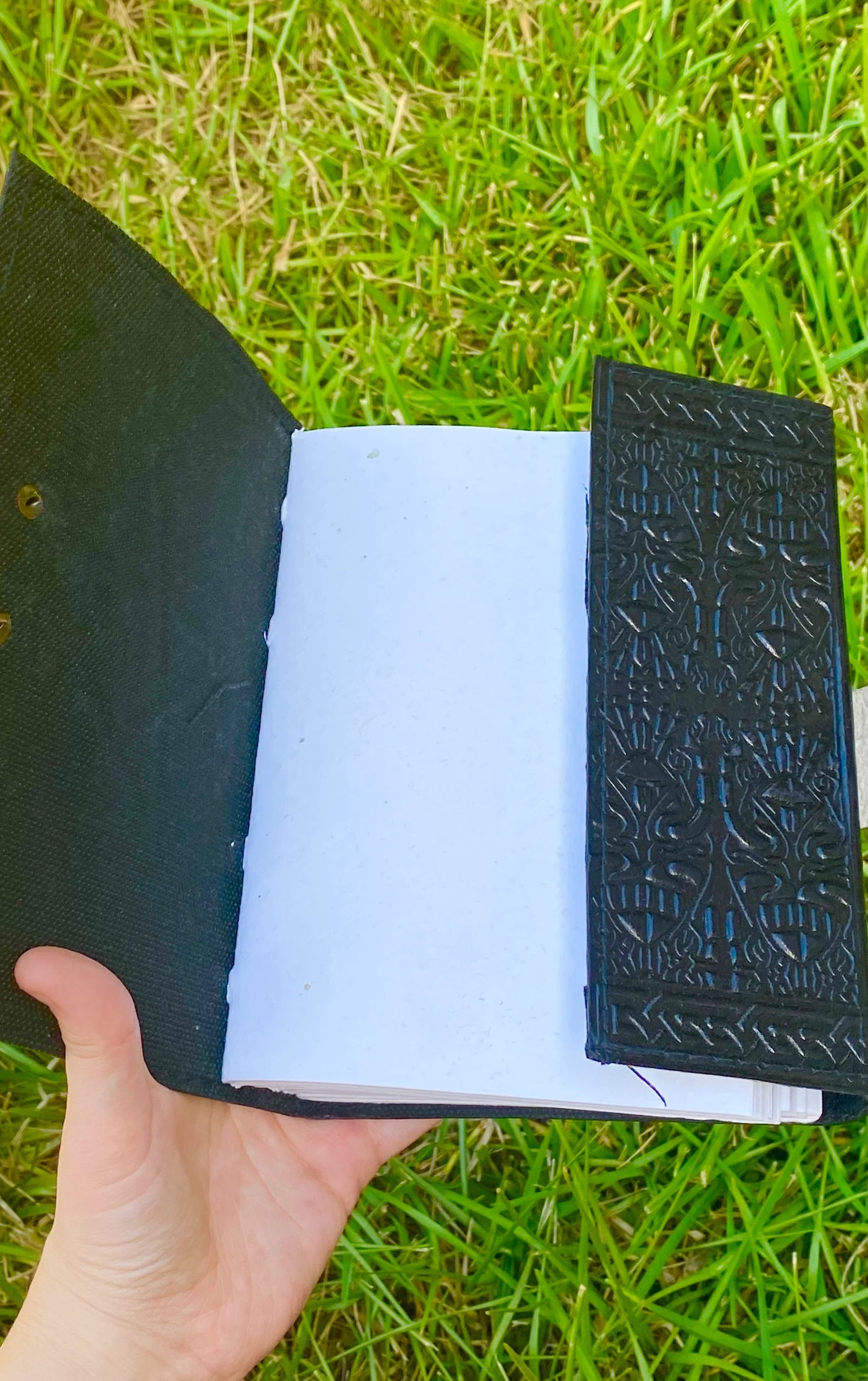 Pentagram Blank Leather Book of Shadows.