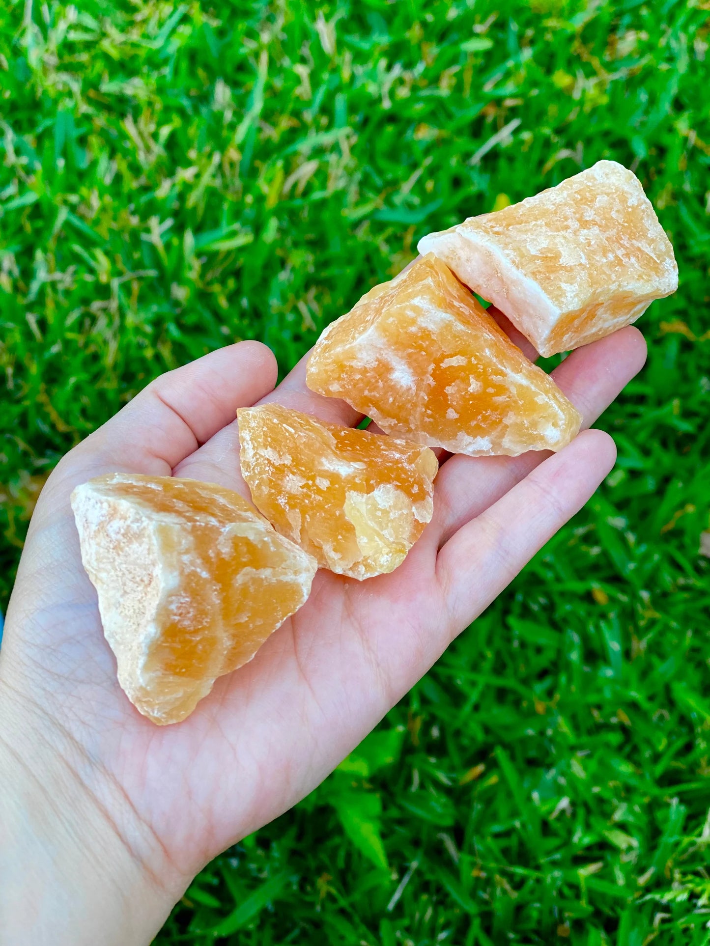 Orange Calcite Rough Crystal 1.3-2"