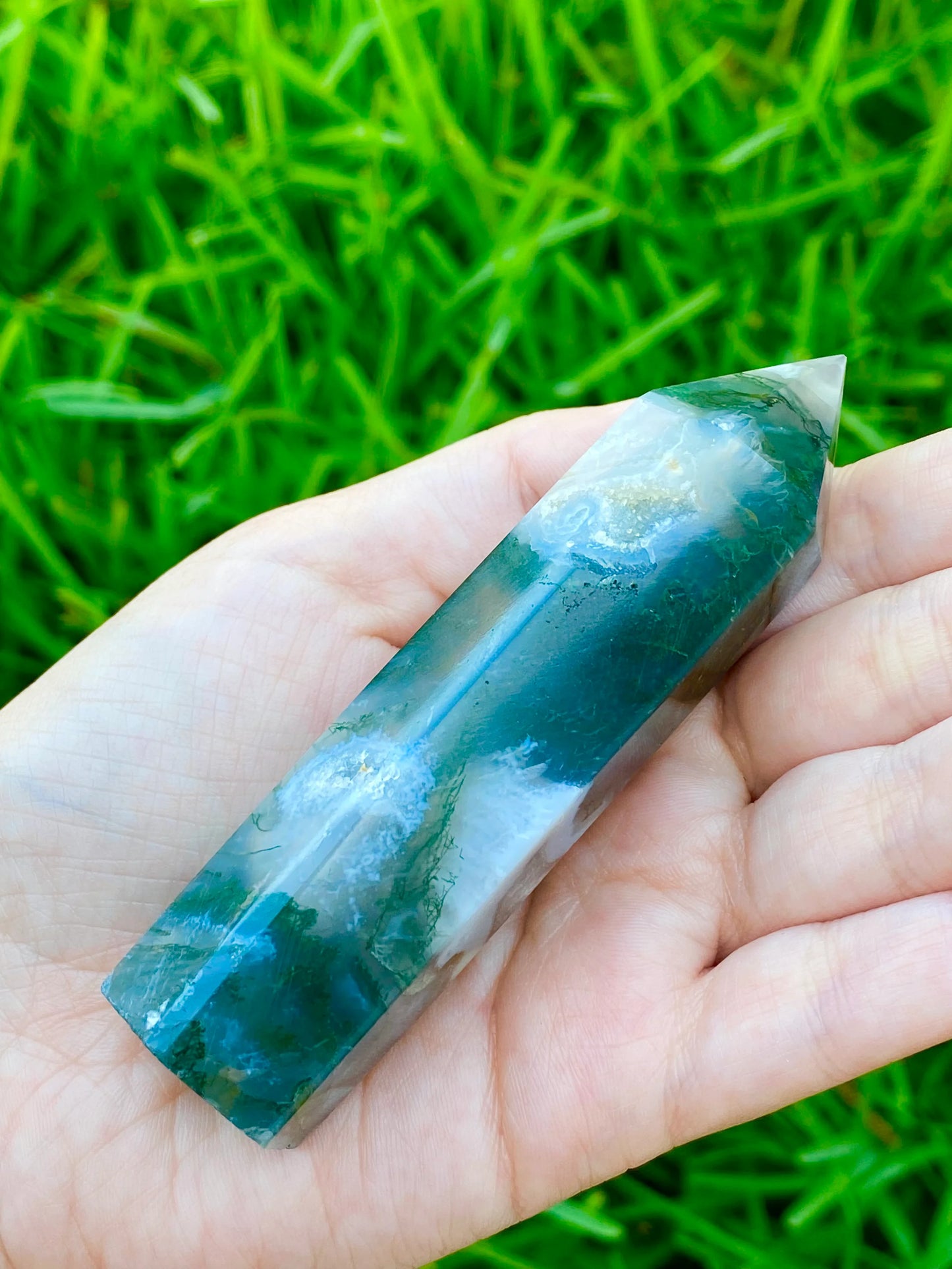 Moss Agate Towers *CHOOSE YOUR CRYSTAL*