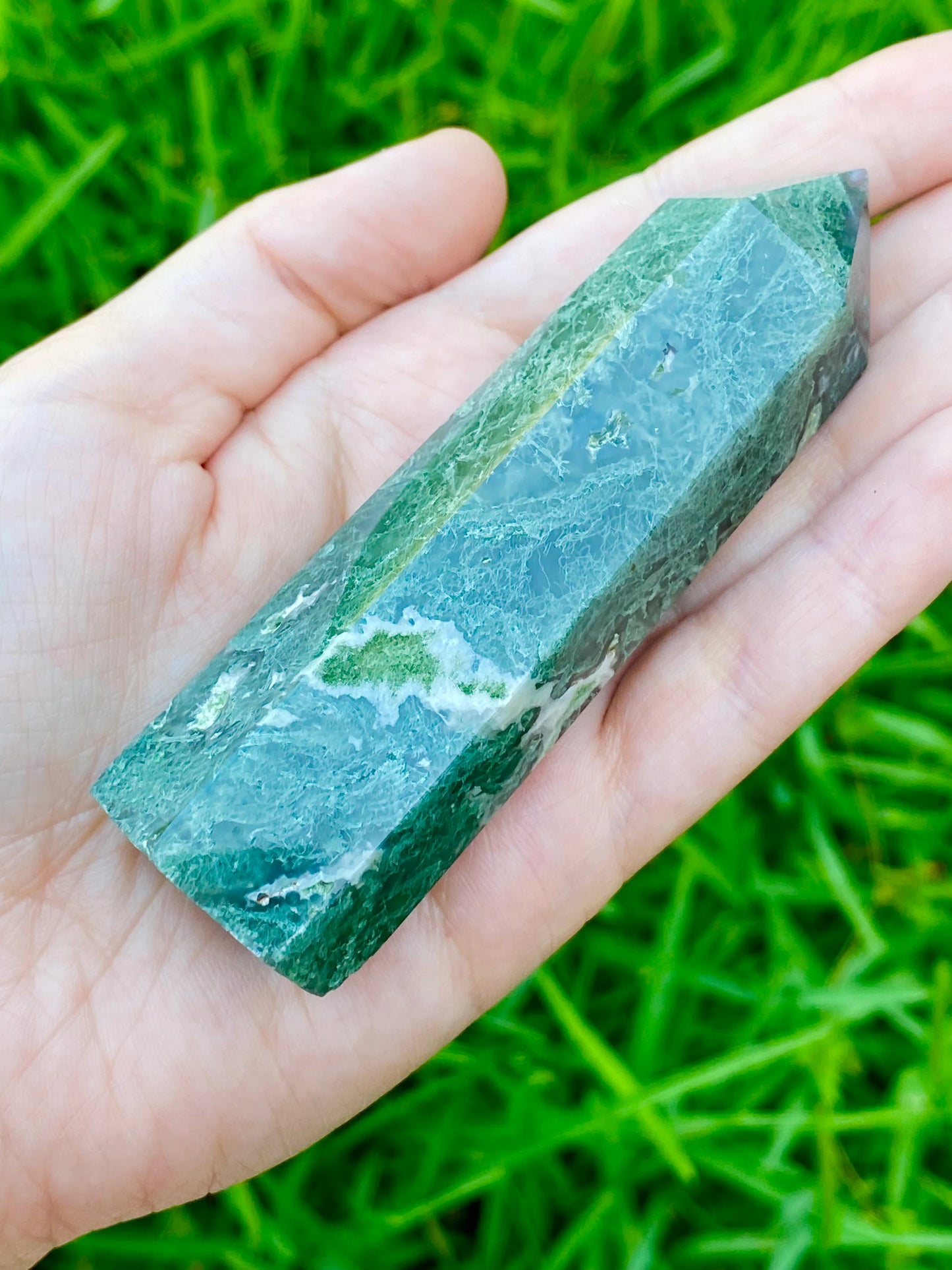 Moss Agate Towers *CHOOSE YOUR CRYSTAL*