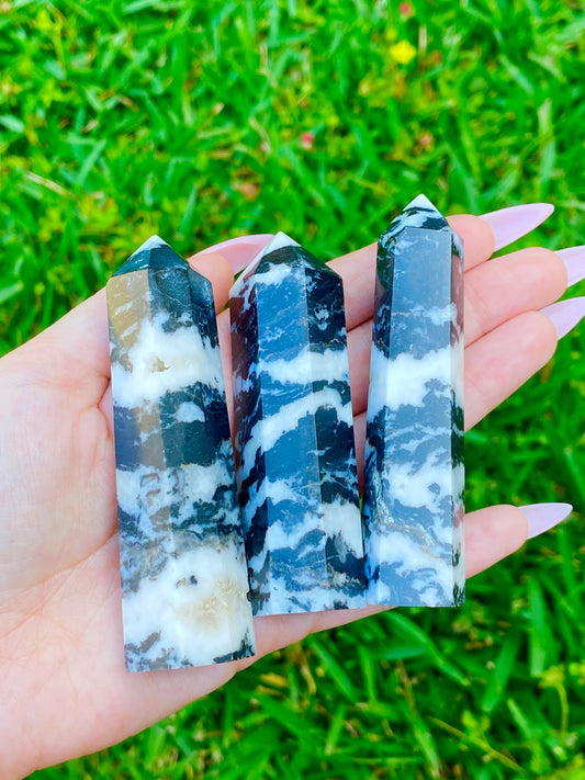Zebra Jasper Towers *CHOOSE YOUR CRYSTAL*