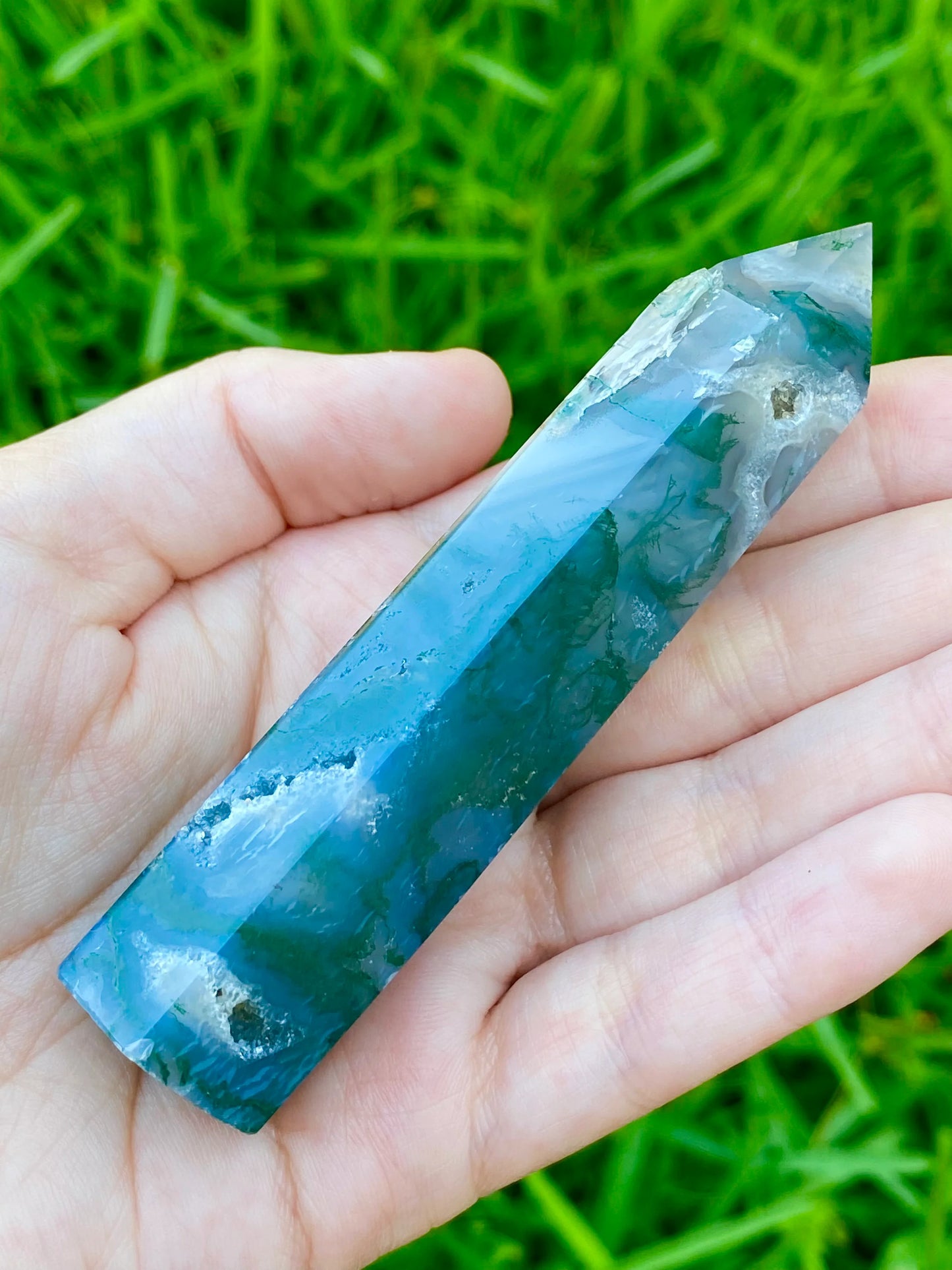 Moss Agate Towers *CHOOSE YOUR CRYSTAL*