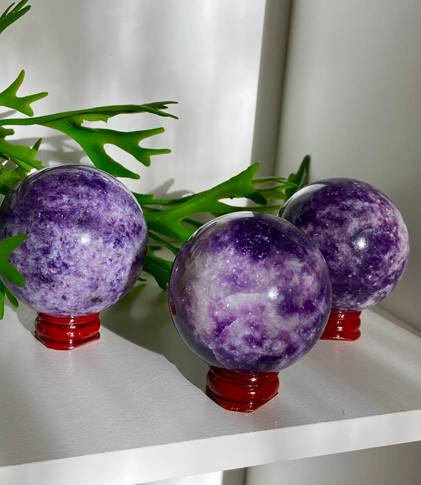 Lepidolite Spheres 45mm- 4.5" *CHOOSE YOUR CRYSTAL*