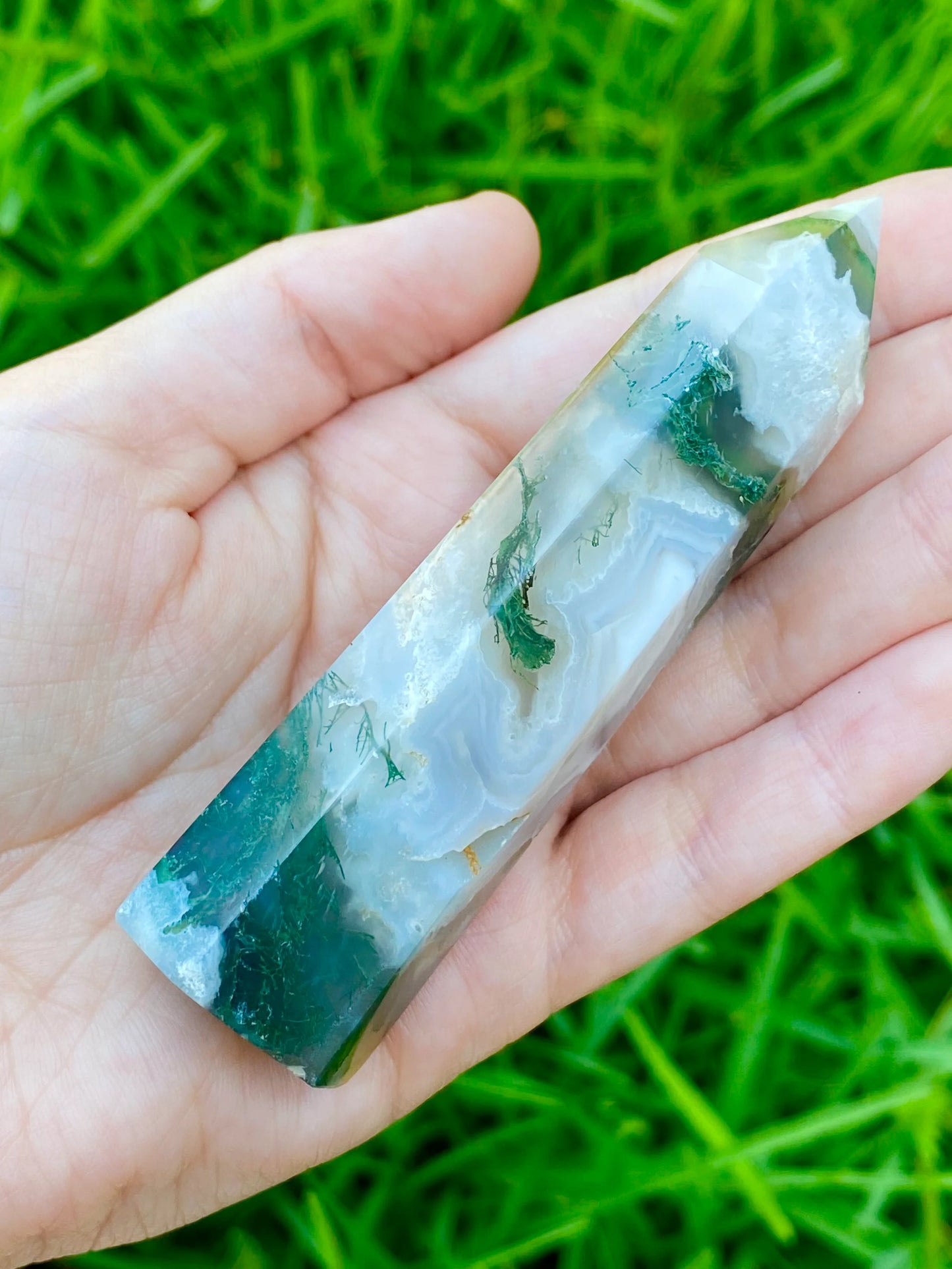 Moss Agate Towers *CHOOSE YOUR CRYSTAL*
