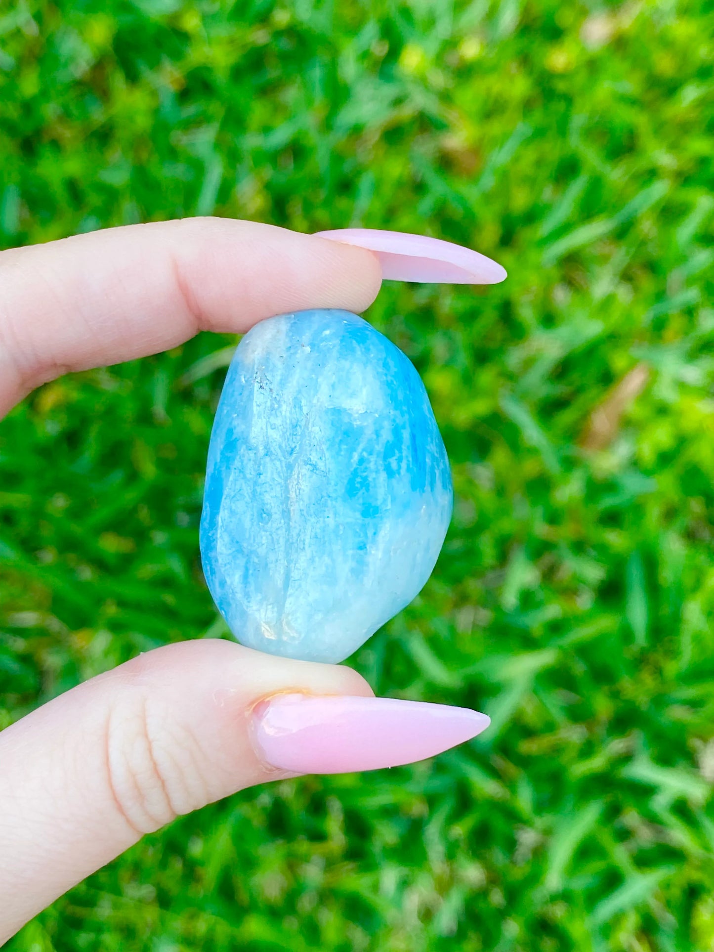 Aquamarine Tumble Crystal 1-1.50"