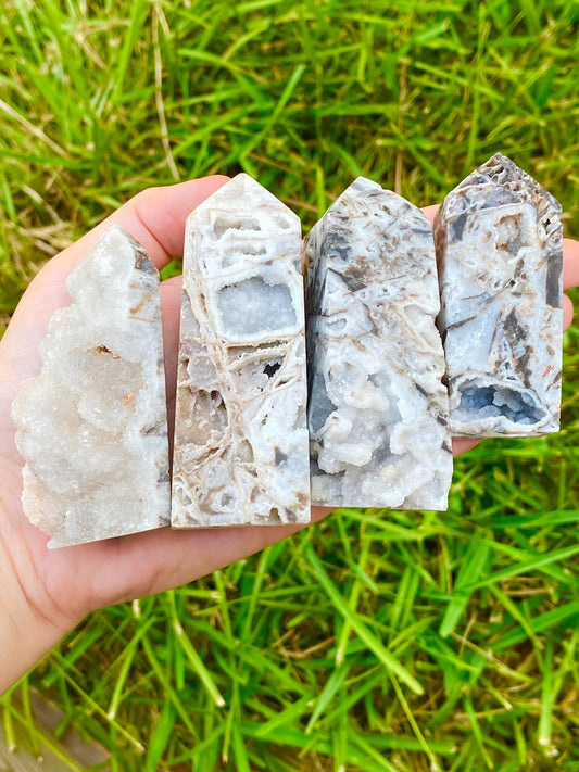 Druzy Chalcedony Tower *CHOOSE YOUR CRYSTAL*