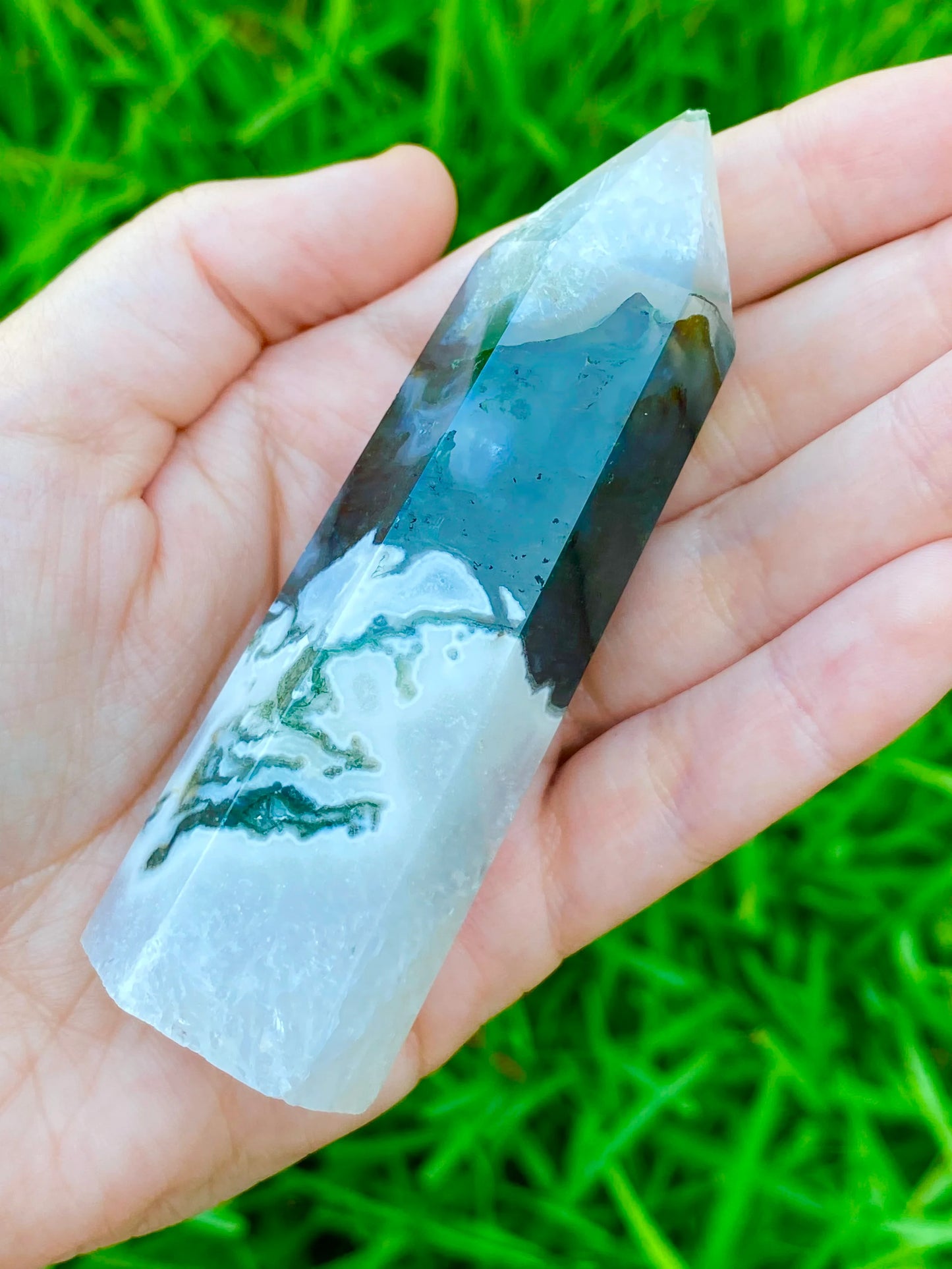 Moss Agate Towers *CHOOSE YOUR CRYSTAL*