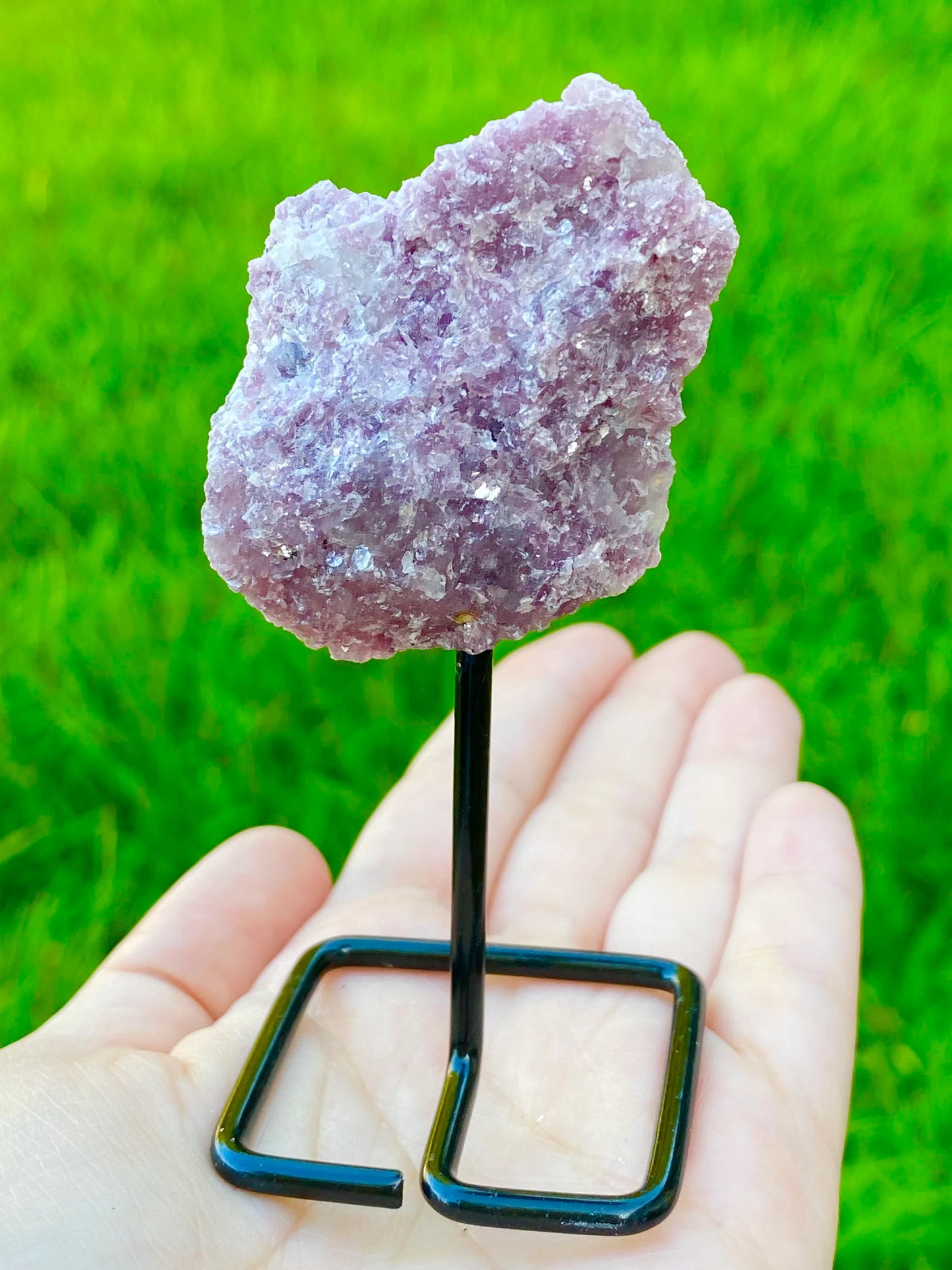 Lepidolite Mini Raw Crystal Stand 3" *CHOOSE YOUR CRYSTAL*