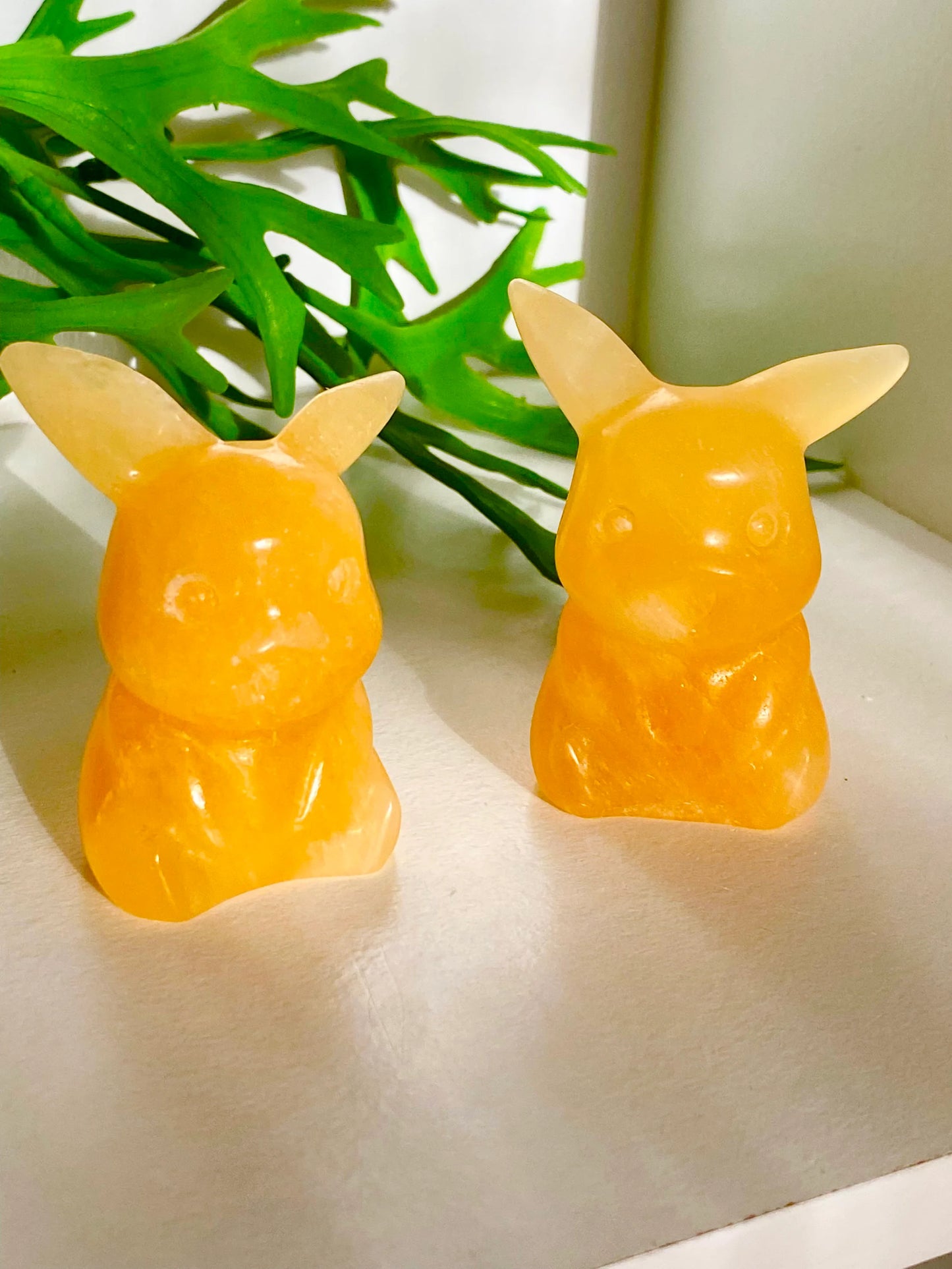 2" Orange Calcite Pikachu