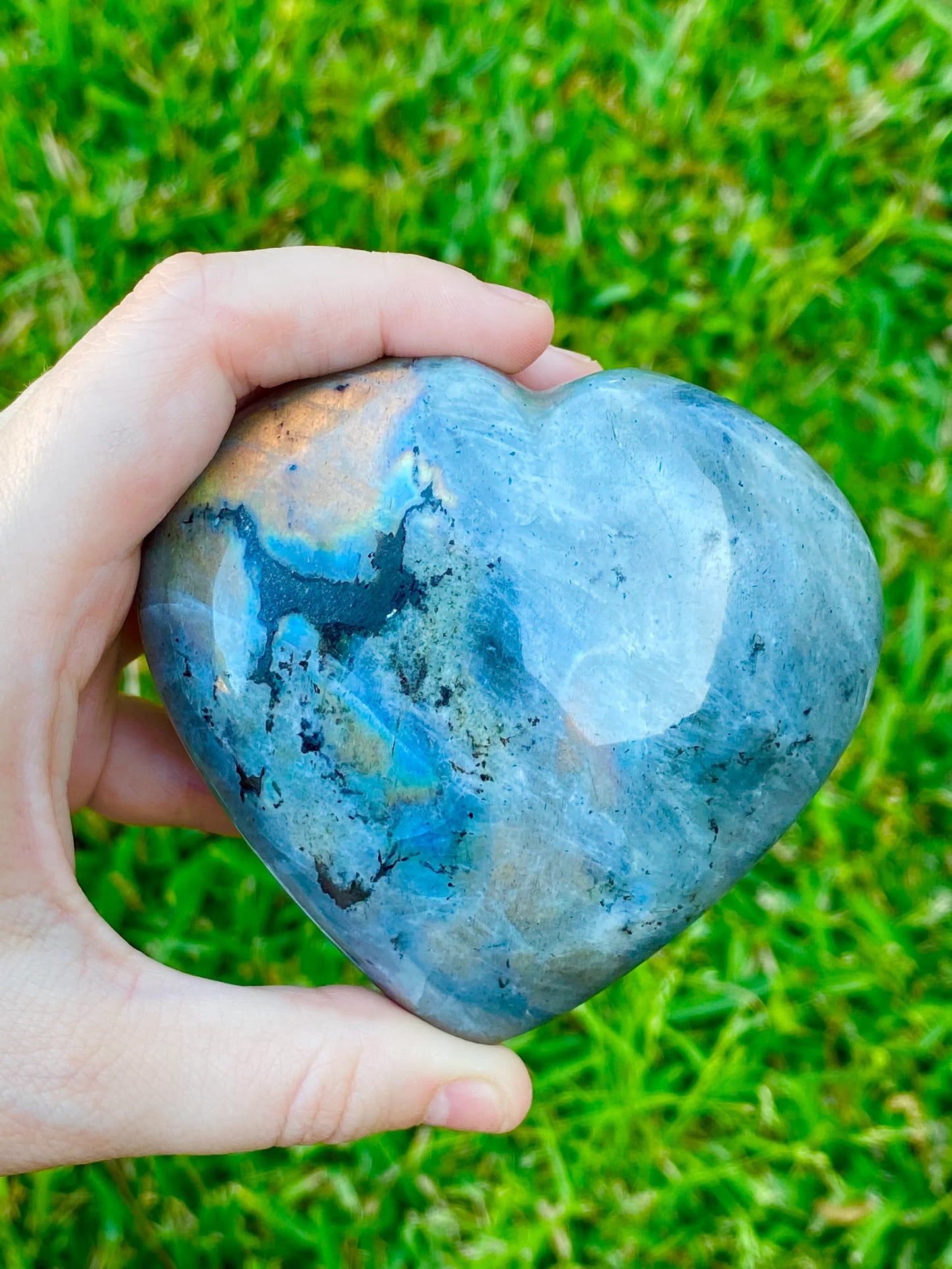Labradorite Hearts *ALL SIZES* xsm- XLG