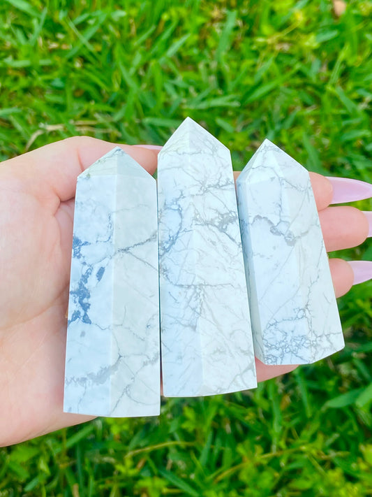 Howlite Towers *CHOOSE YOUR CRYSTAL*