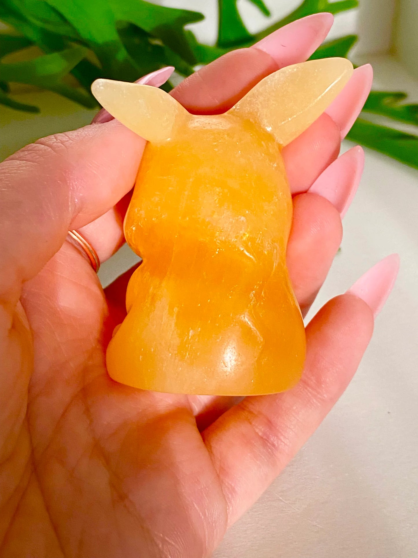 2" Orange Calcite Pikachu