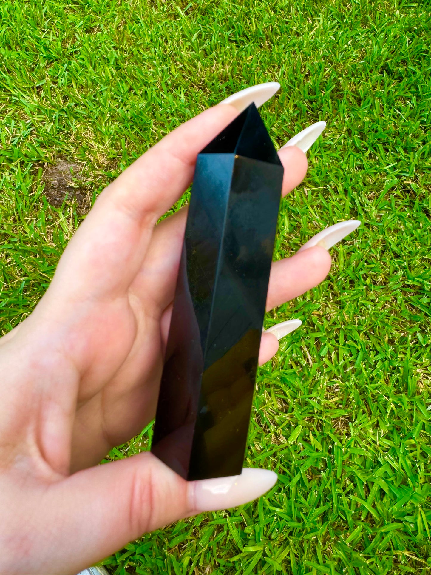 Black Obsidian Tower *CHOOSE YOUR CRYSTAL*