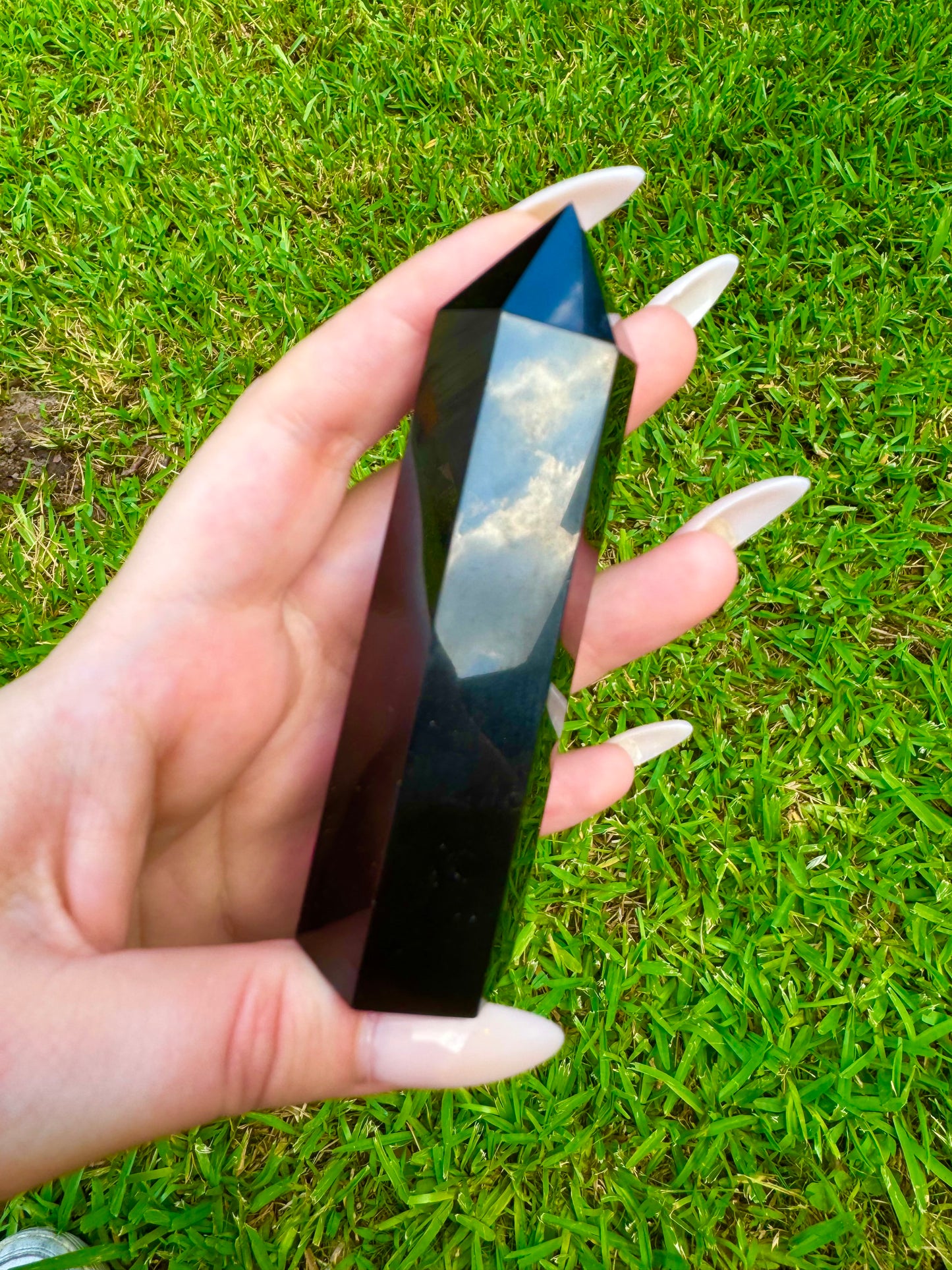 Black Obsidian Tower *CHOOSE YOUR CRYSTAL*