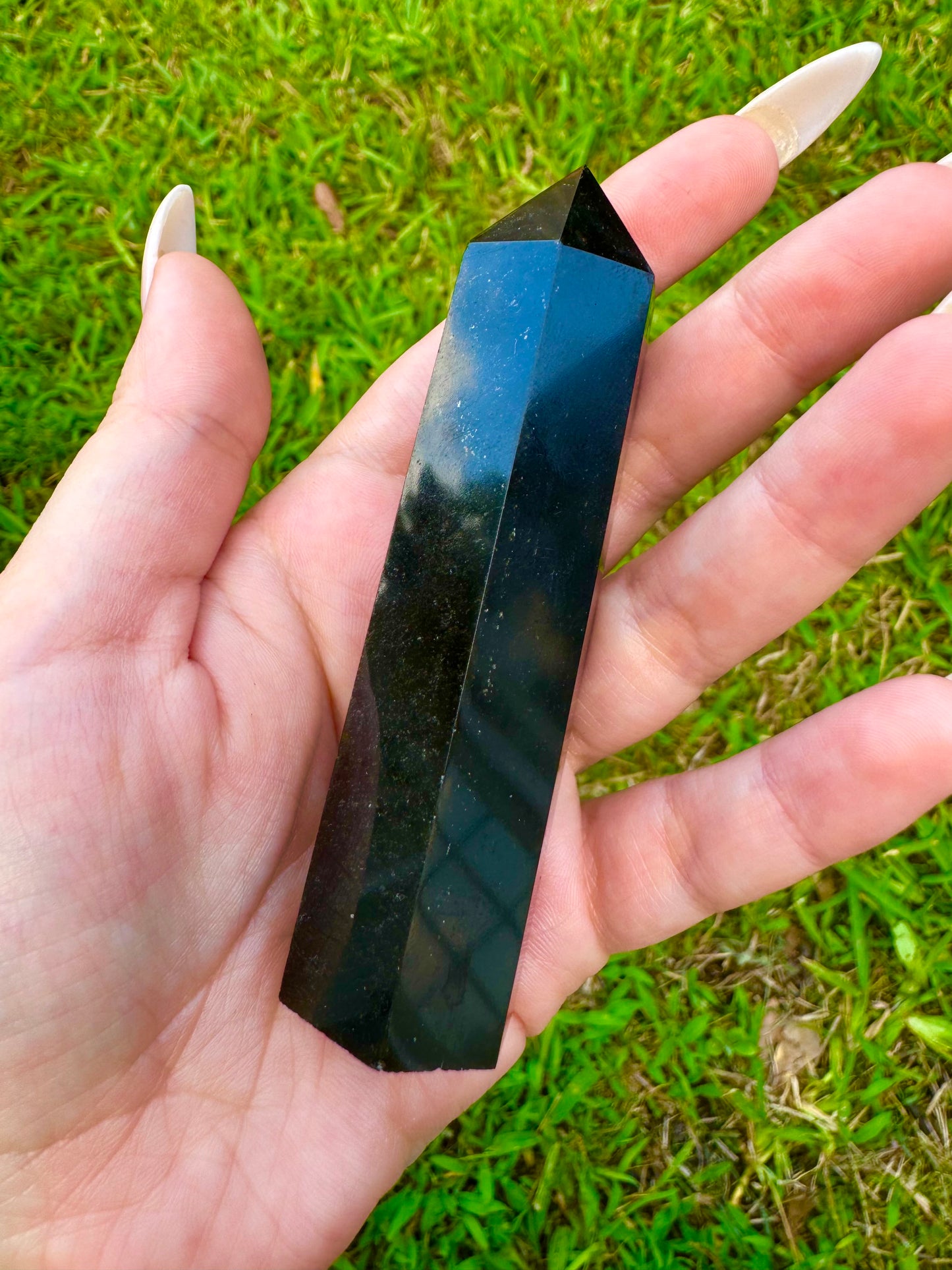 Black Obsidian Tower *CHOOSE YOUR CRYSTAL*