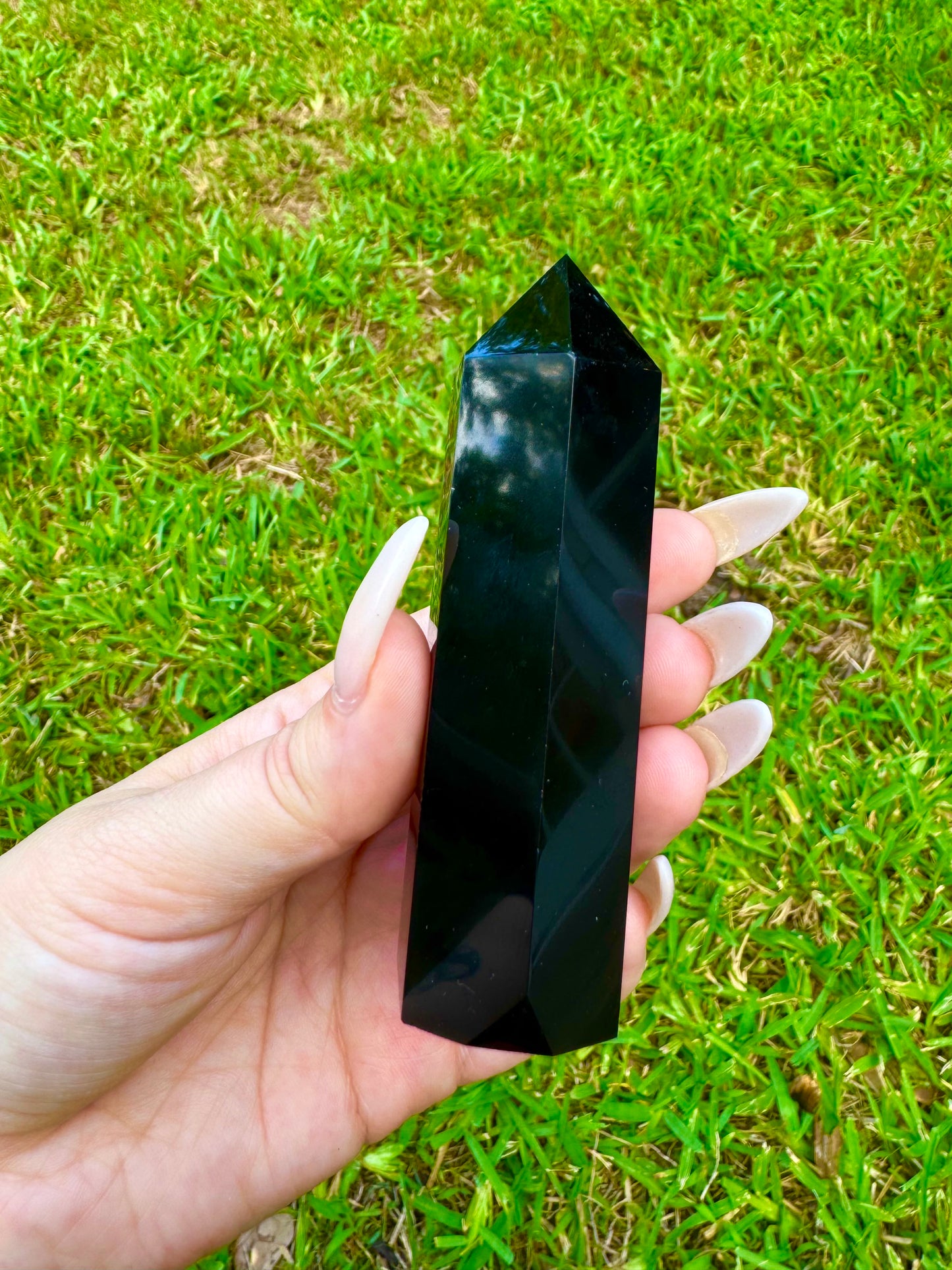 Black Obsidian Tower *CHOOSE YOUR CRYSTAL*