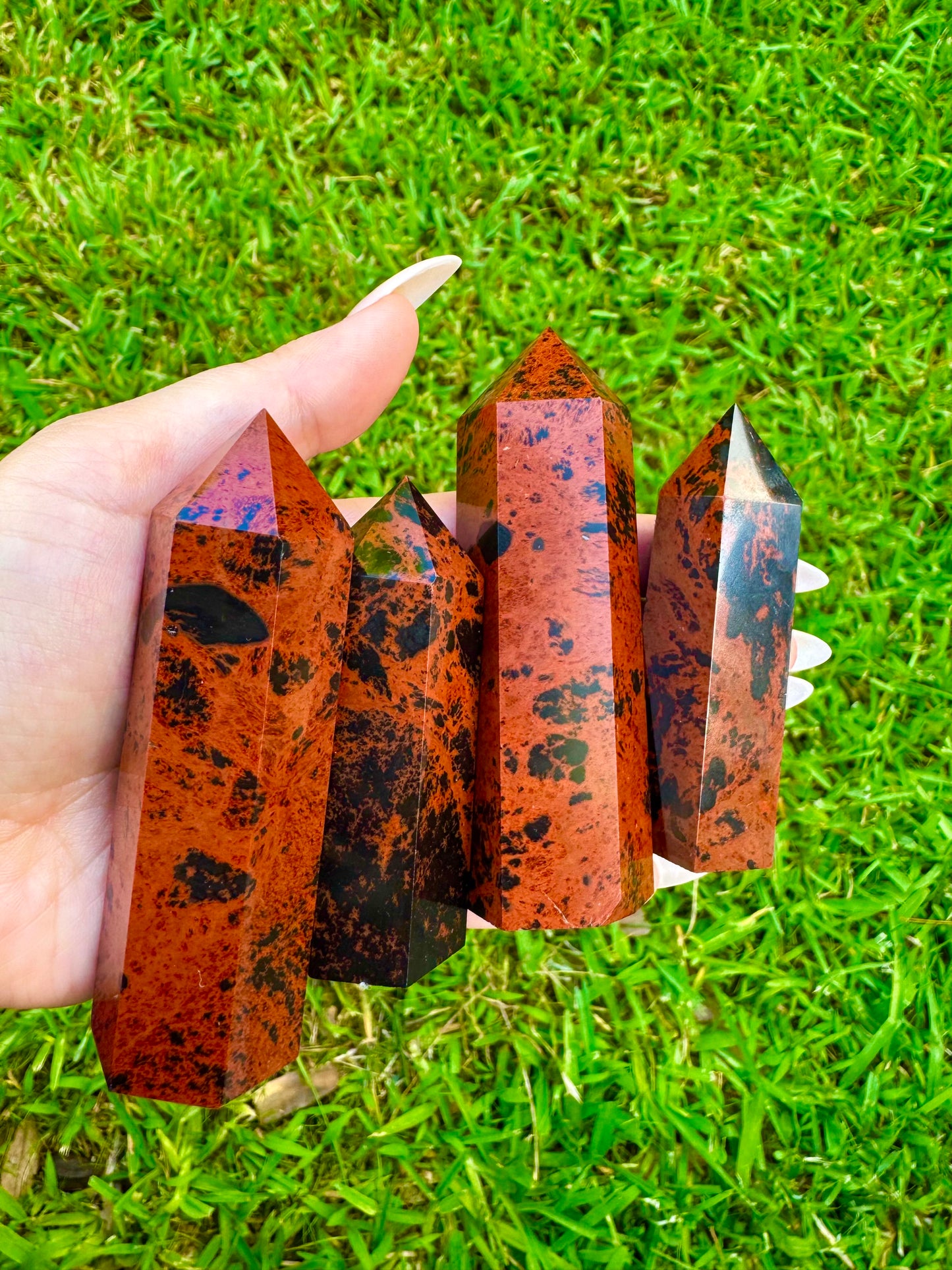 Mahogany Obsidian Towers *CHOOSE YOUR CRYSTAL*