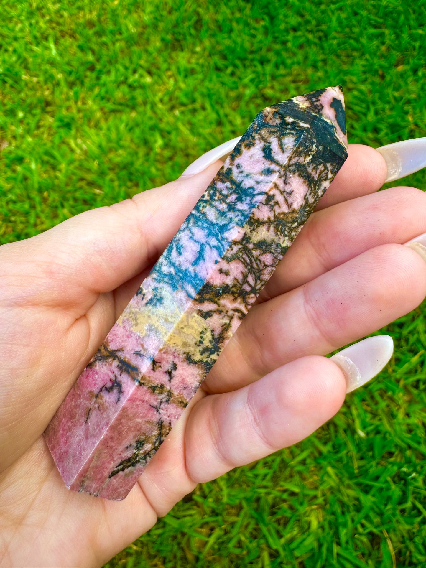 Rhodonite Towers *CHOOSE YOUR CRYSTAL*