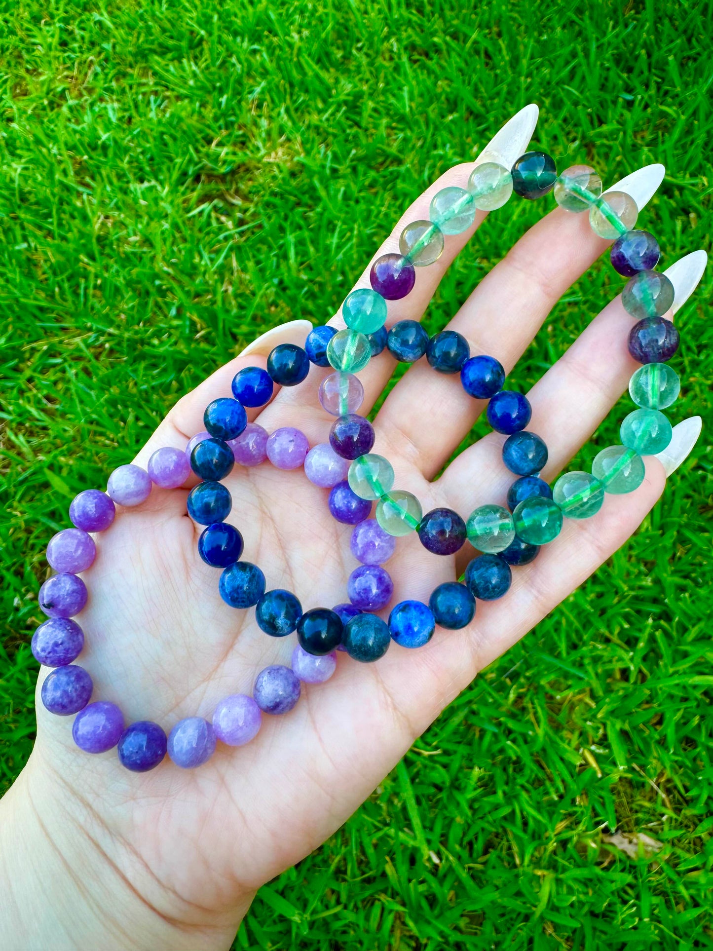8mm Crystal Beaded Bracelets *ALL TYPES*