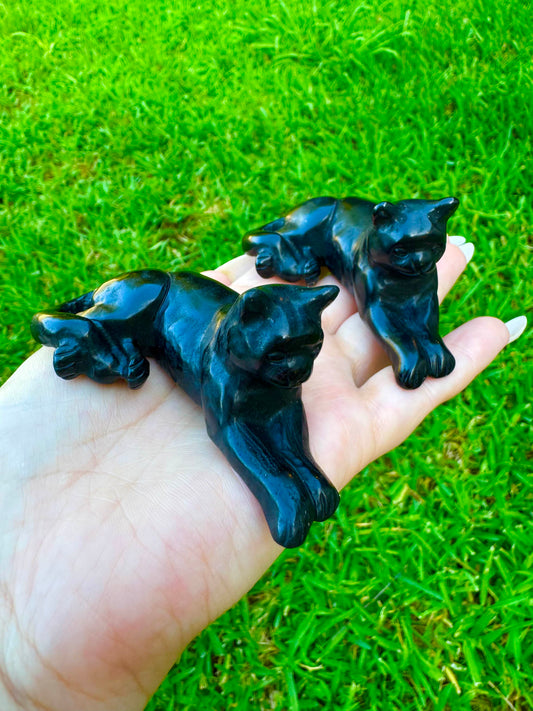 Black Obsidian Kitty Cat