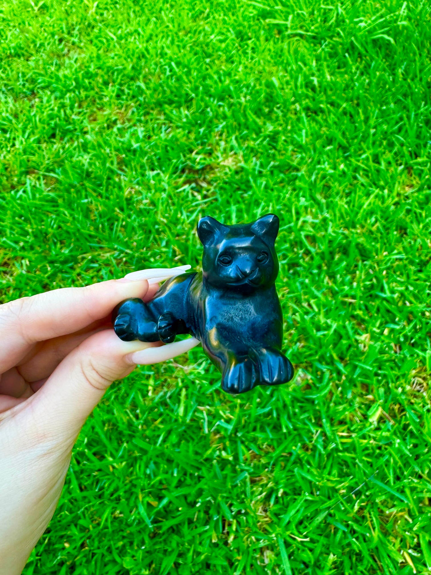Black Obsidian Kitty Cat