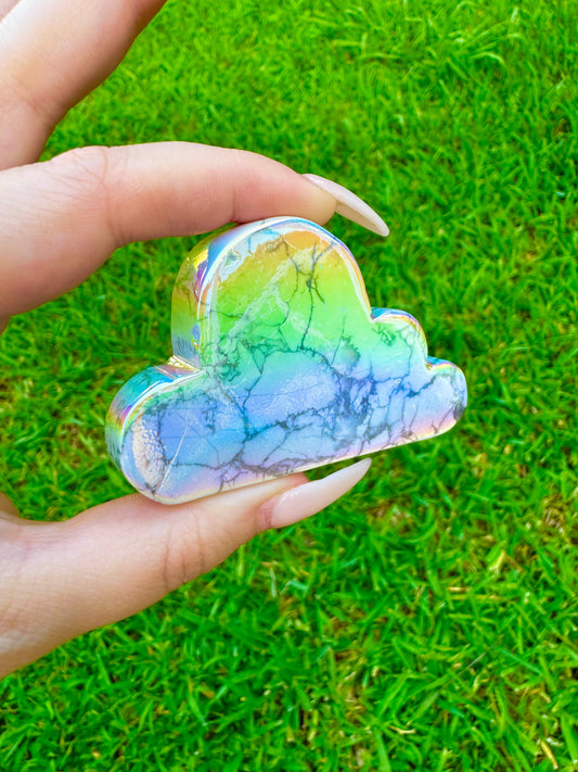 2" Aura Howlite Cloud
