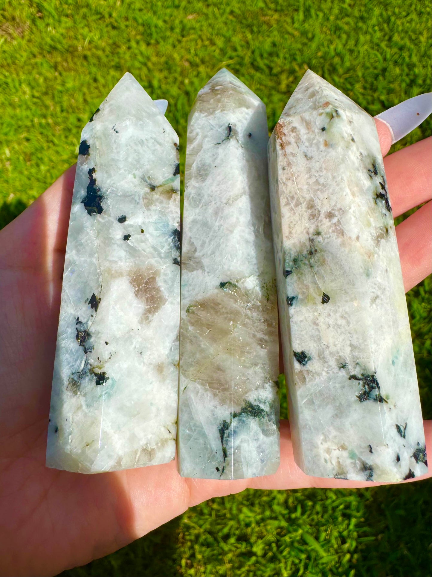 Rainbow Moonstone Tower *CHOOSE YOUR CRYSTAL*