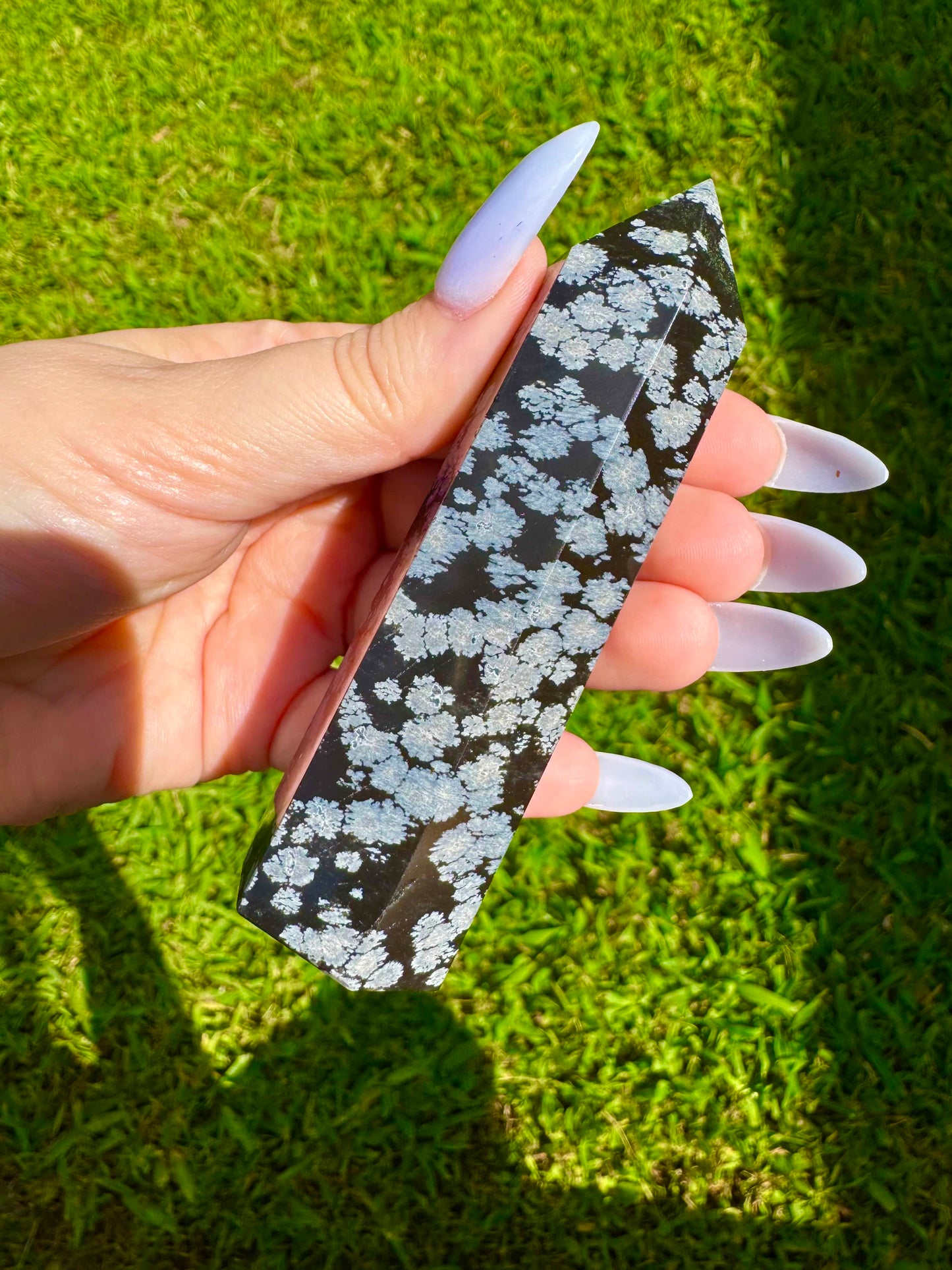 Snowflake Obsidian Tower *CHOOSE YOUR CRYSTAL*