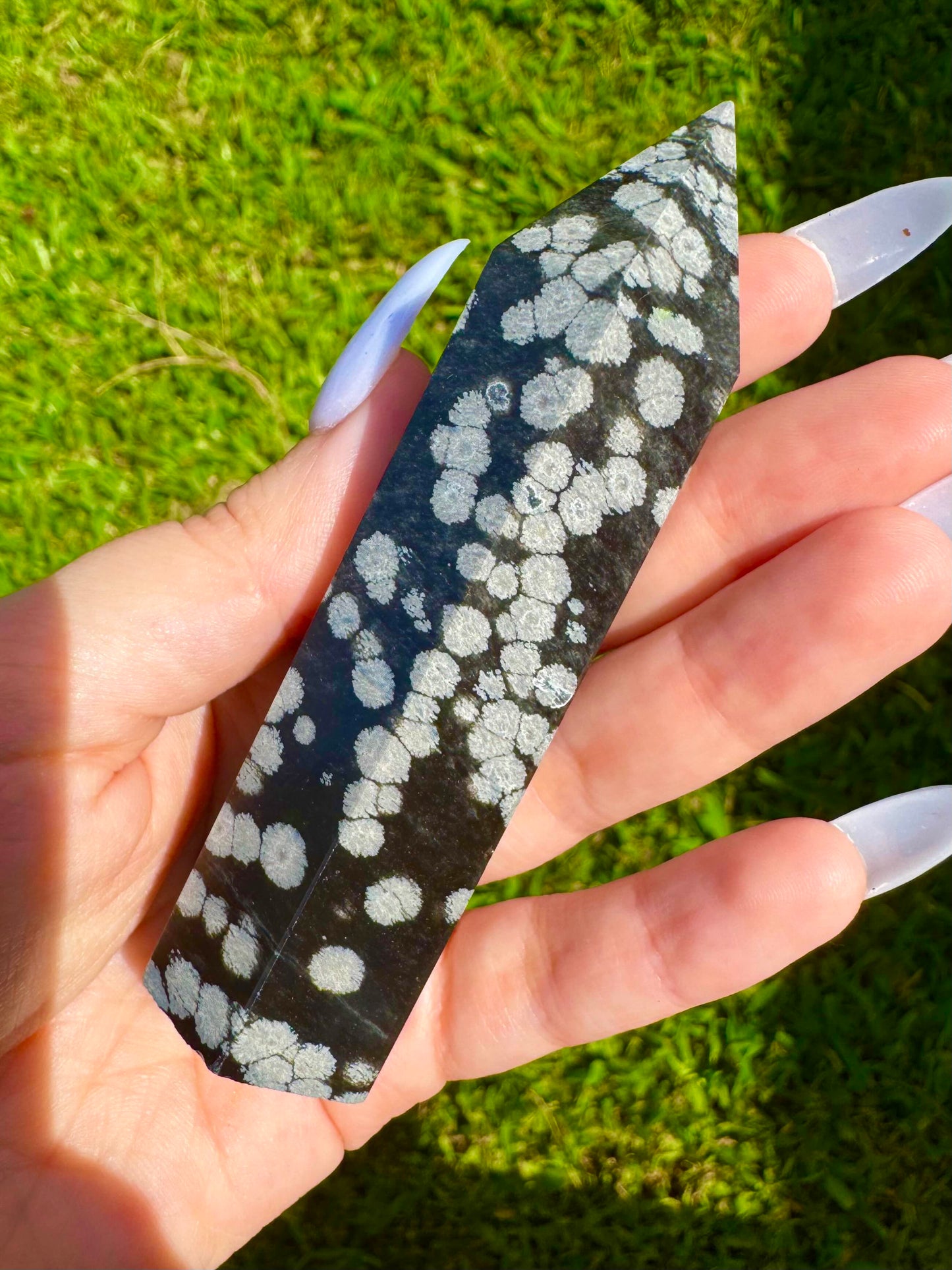 Snowflake Obsidian Tower *CHOOSE YOUR CRYSTAL*