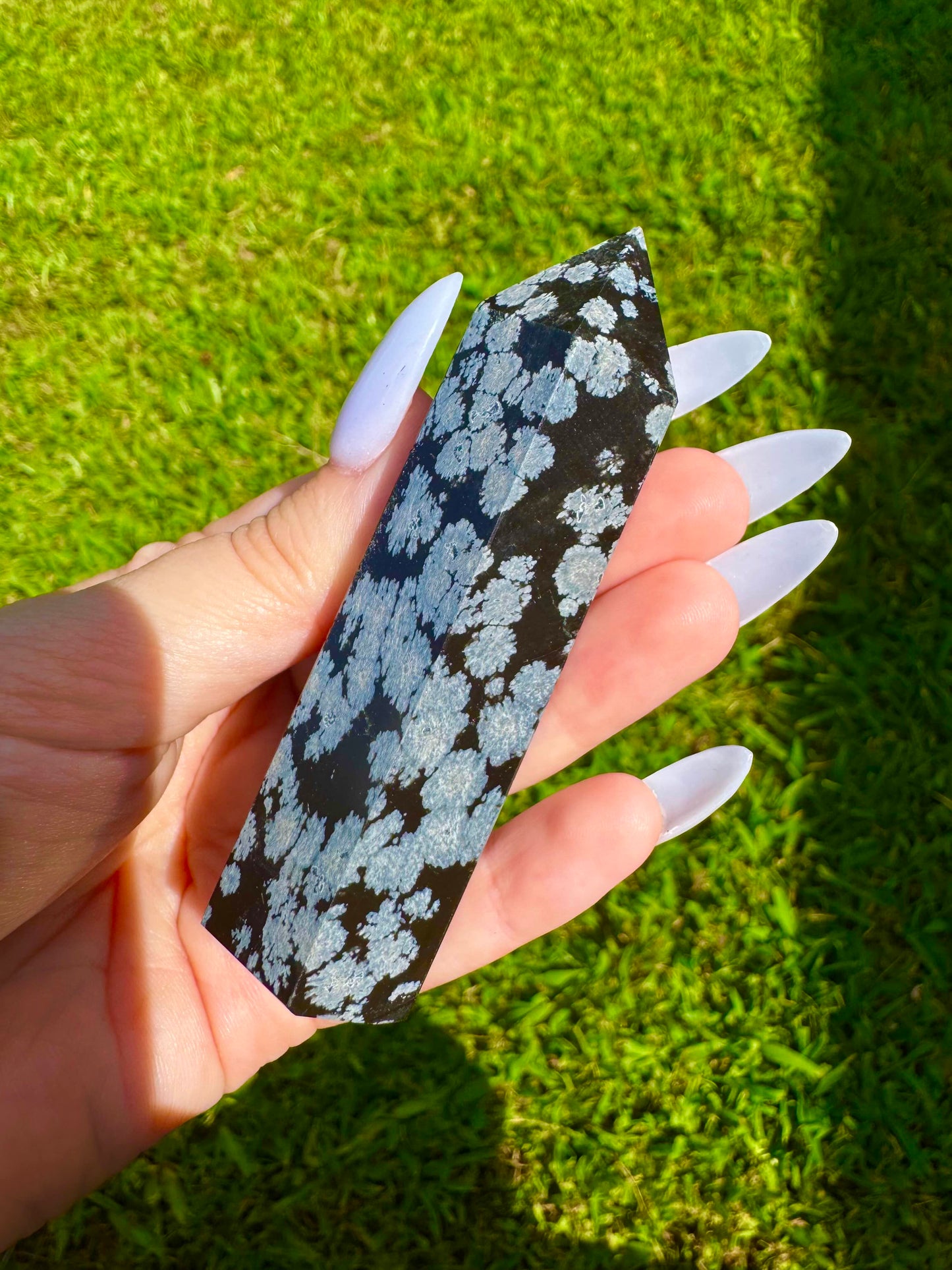 Snowflake Obsidian Tower *CHOOSE YOUR CRYSTAL*