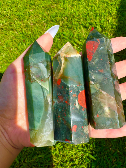 African Bloodstone Tower *CHOOSE YOUR CRYSTAL*