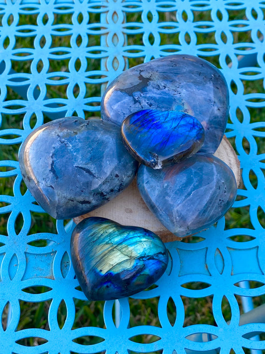 Labradorite Hearts *ALL SIZES* xsm- XLG
