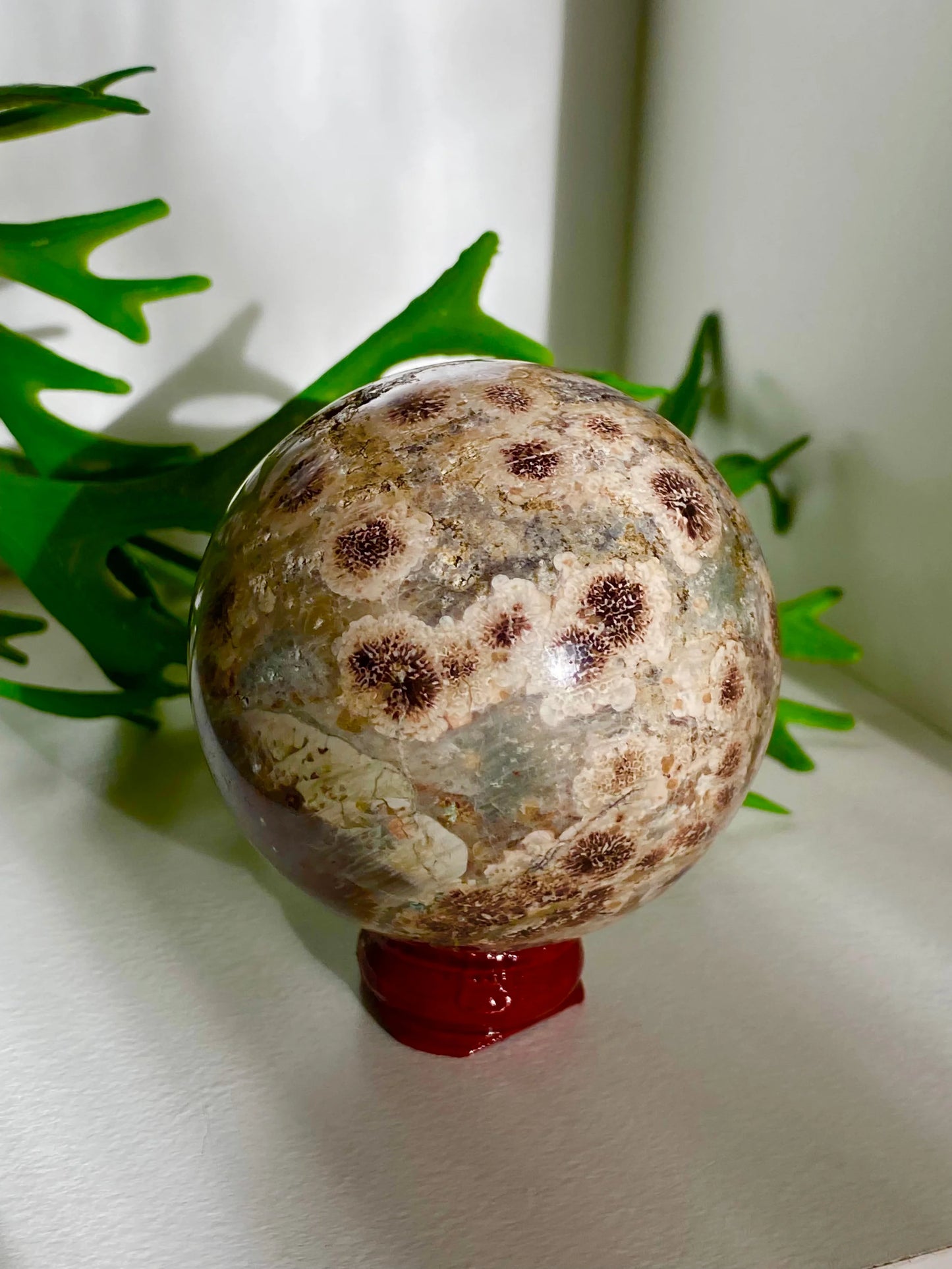 Green Flower Jasper Spheres 45-60mm *CHOOSE YOUR CRYSTAL*