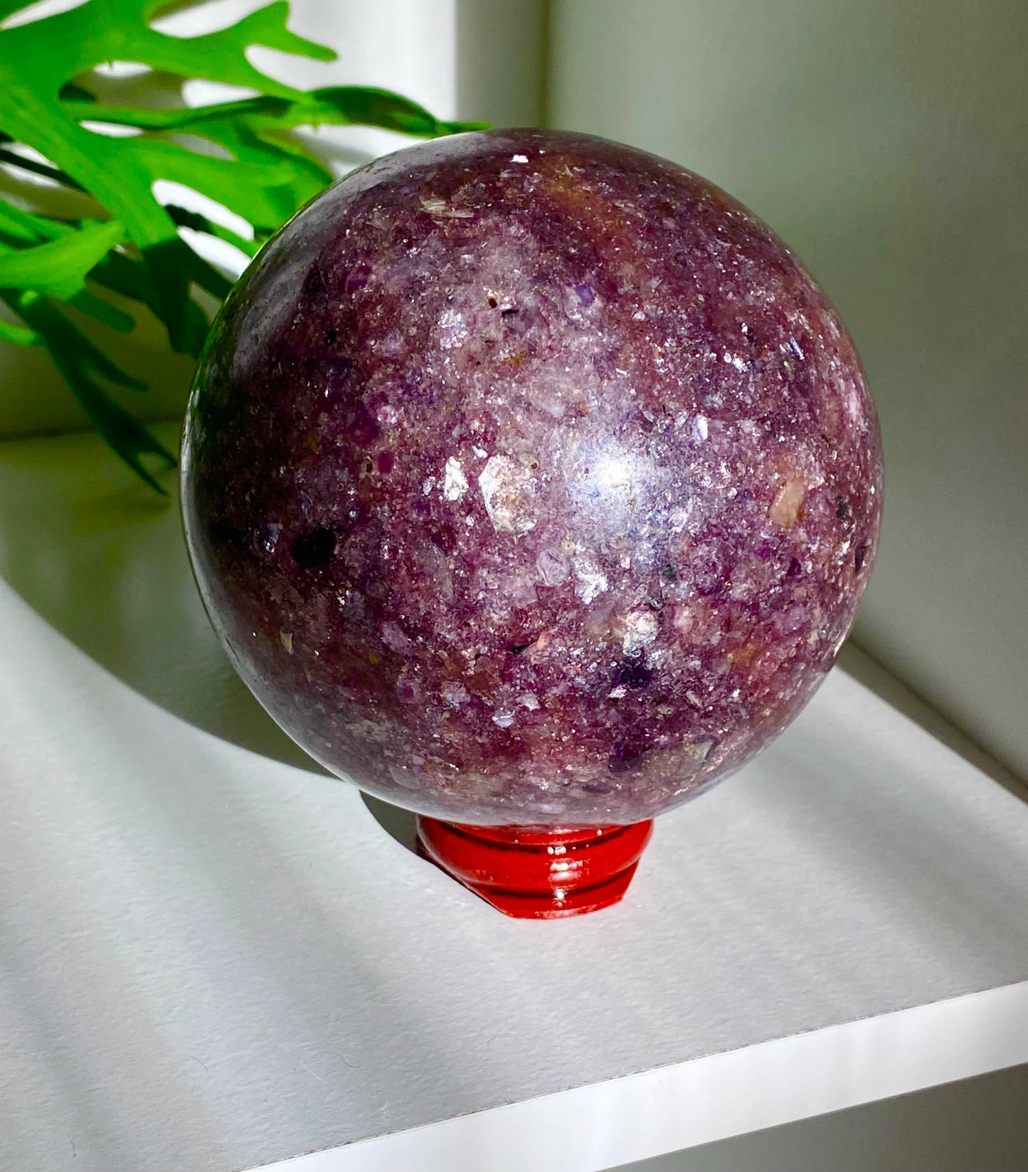 Lepidolite Spheres 45mm- 4.5" *CHOOSE YOUR CRYSTAL*