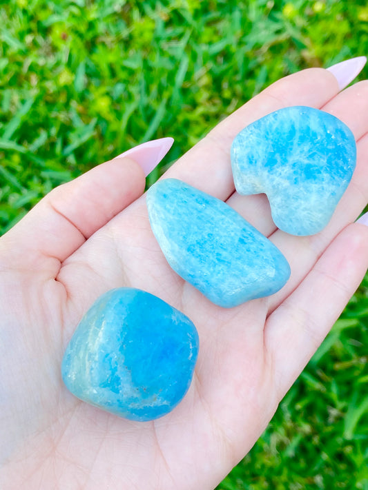 Aquamarine Tumble Crystal 1-1.50"