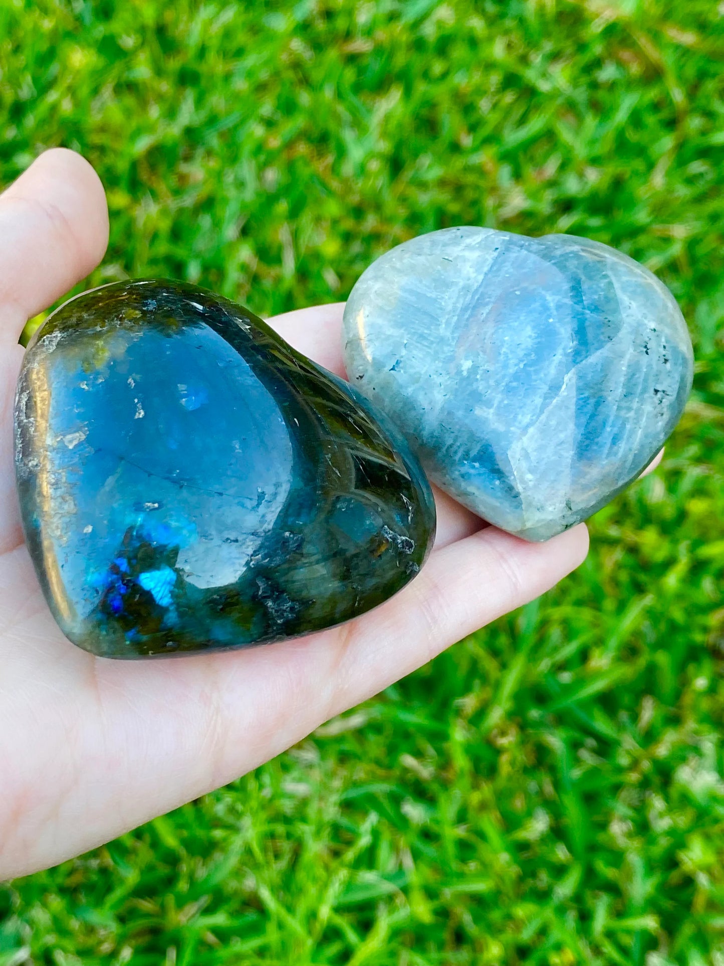 Labradorite Hearts *ALL SIZES* xsm- XLG