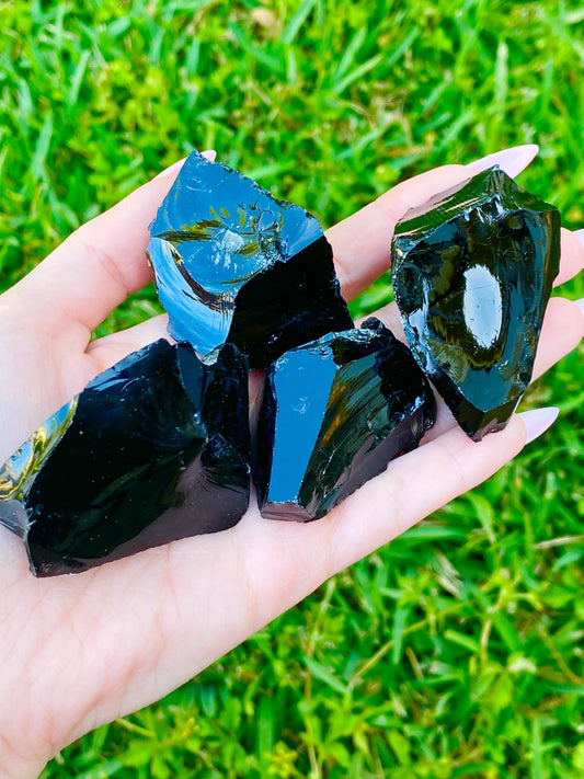 Black Obsidian Chunk Raw 1-2"