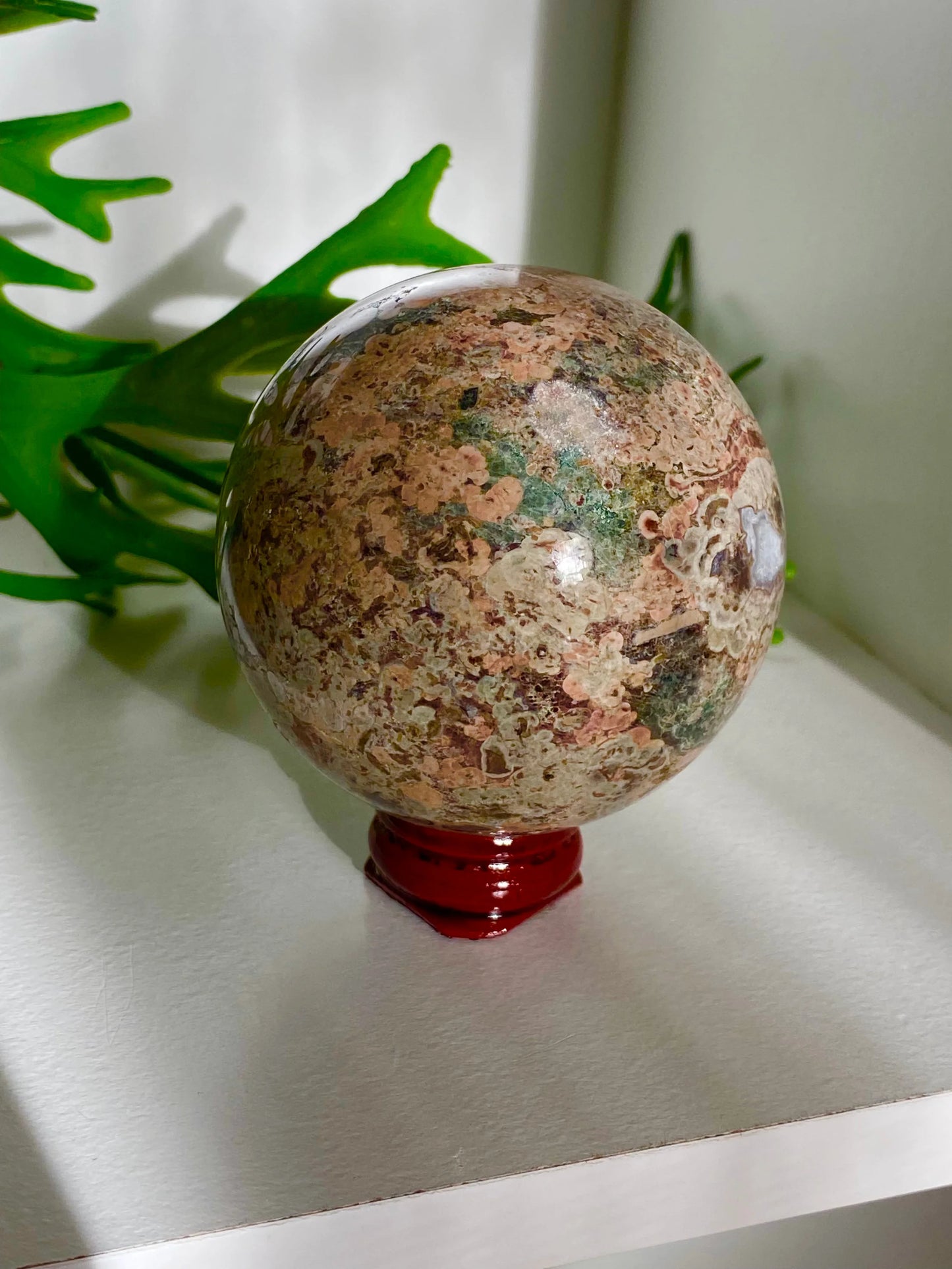 Green Flower Jasper Spheres 45-60mm *CHOOSE YOUR CRYSTAL*