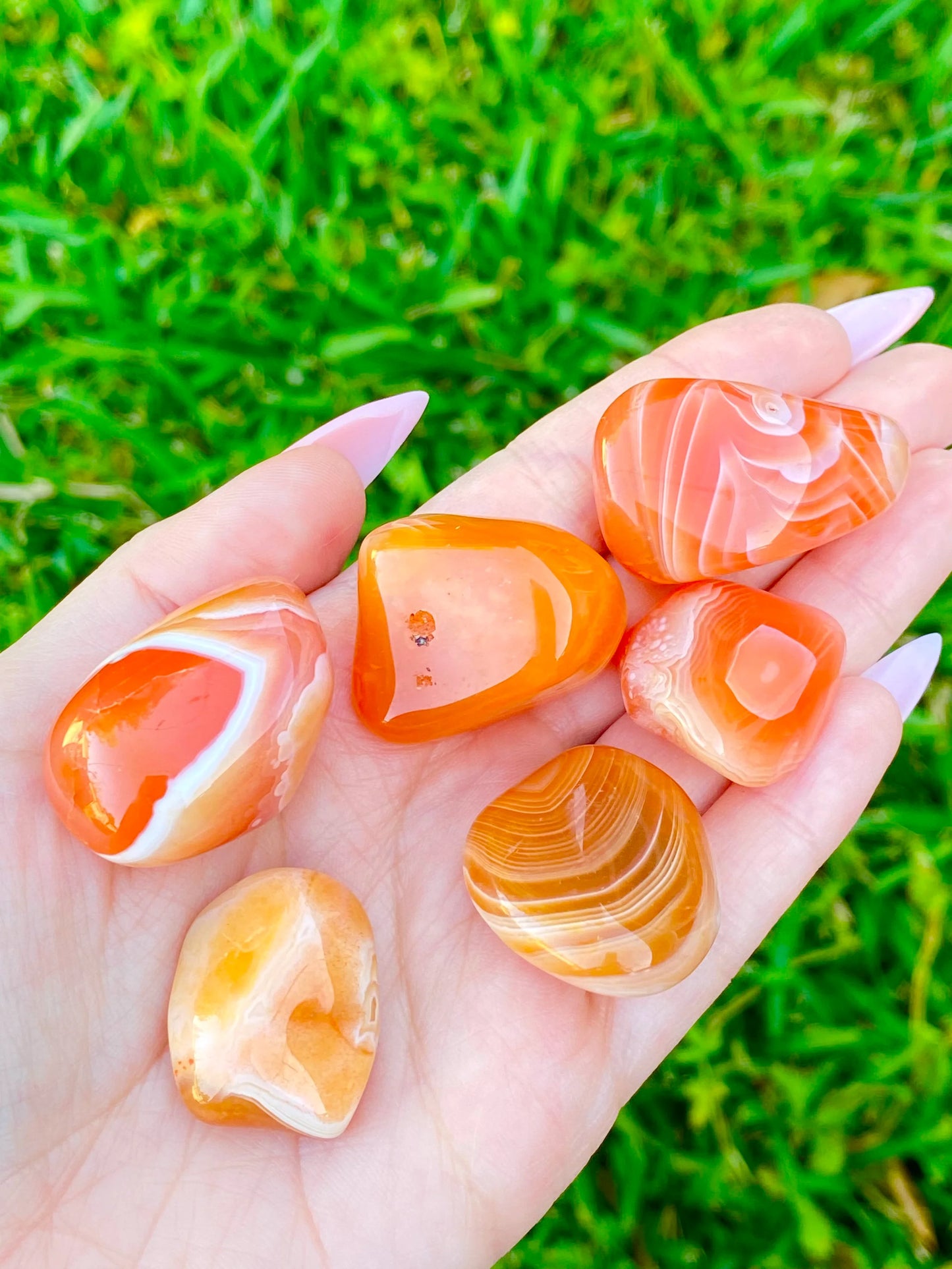 Carnelian Tumble Crystal / Banded 1-1.50"