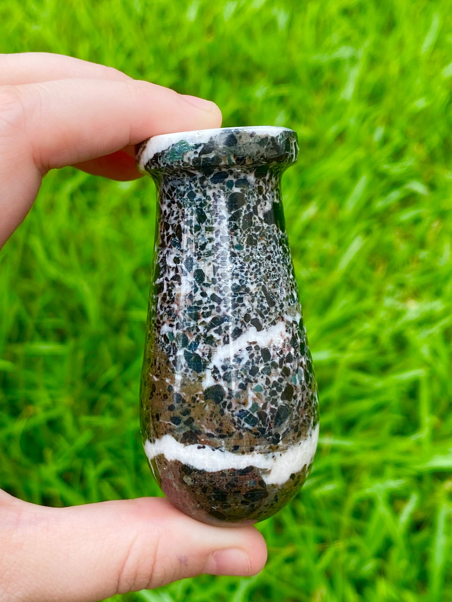 3" Black Zebra Mortar and Pestle