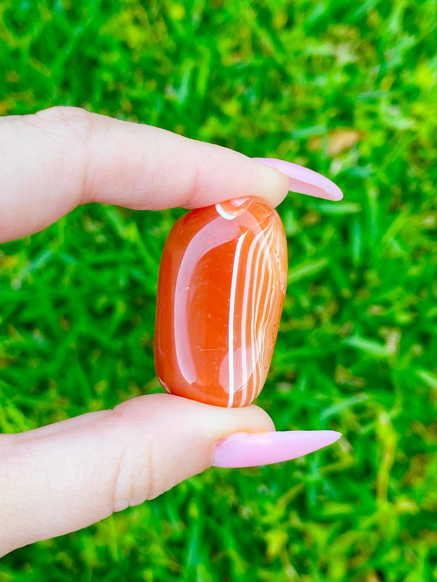 Carnelian Tumble Crystal / Banded 1-1.50"