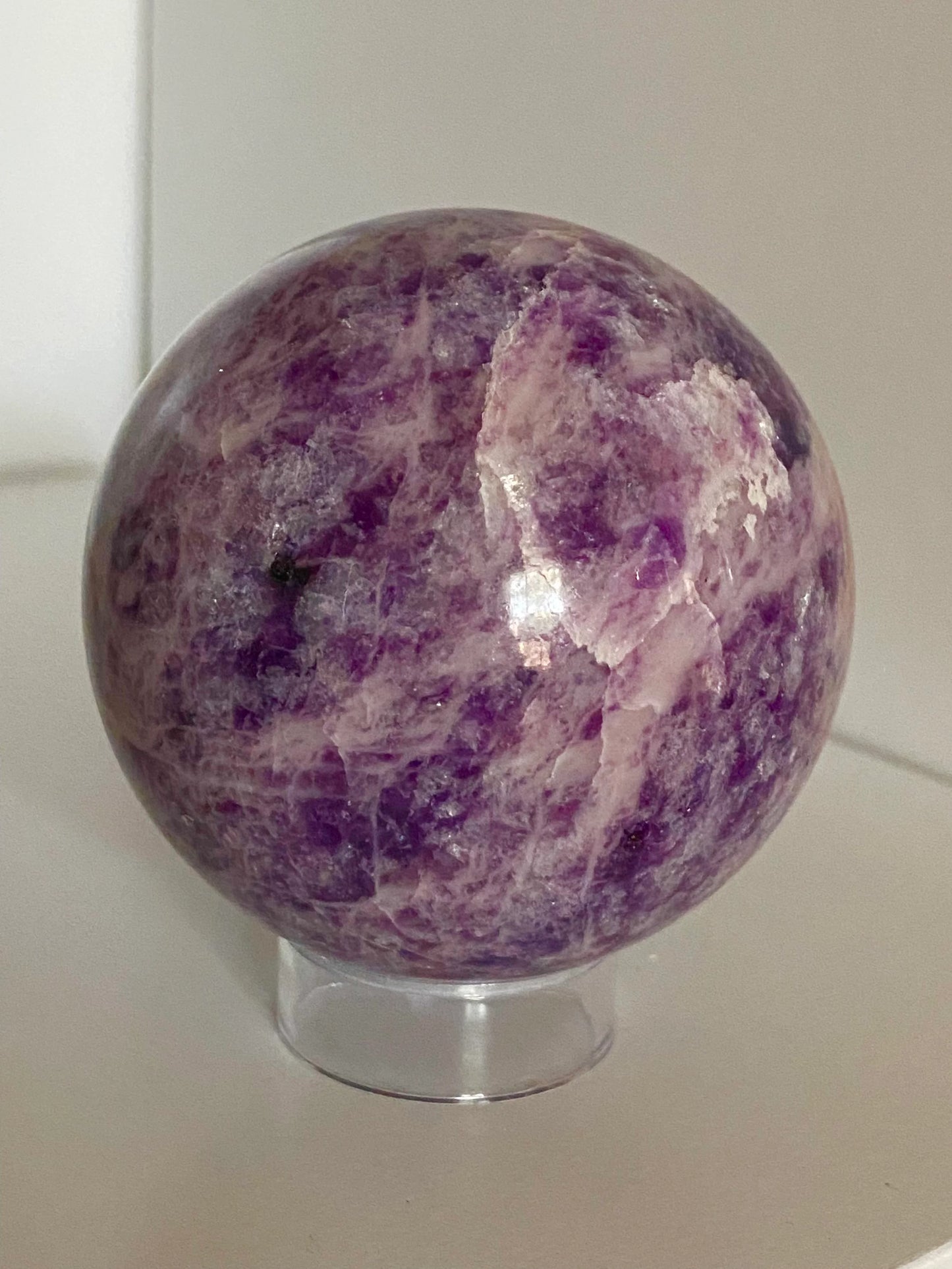 Lepidolite Spheres 45mm- 4.5" *CHOOSE YOUR CRYSTAL*
