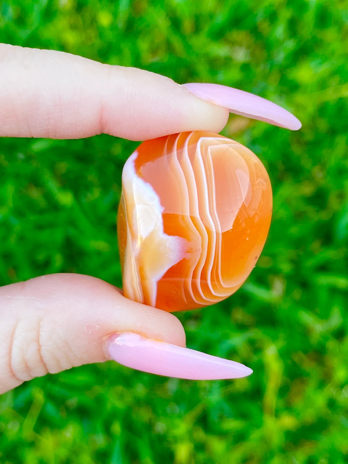 Carnelian Tumble Crystal / Banded 1-1.50"