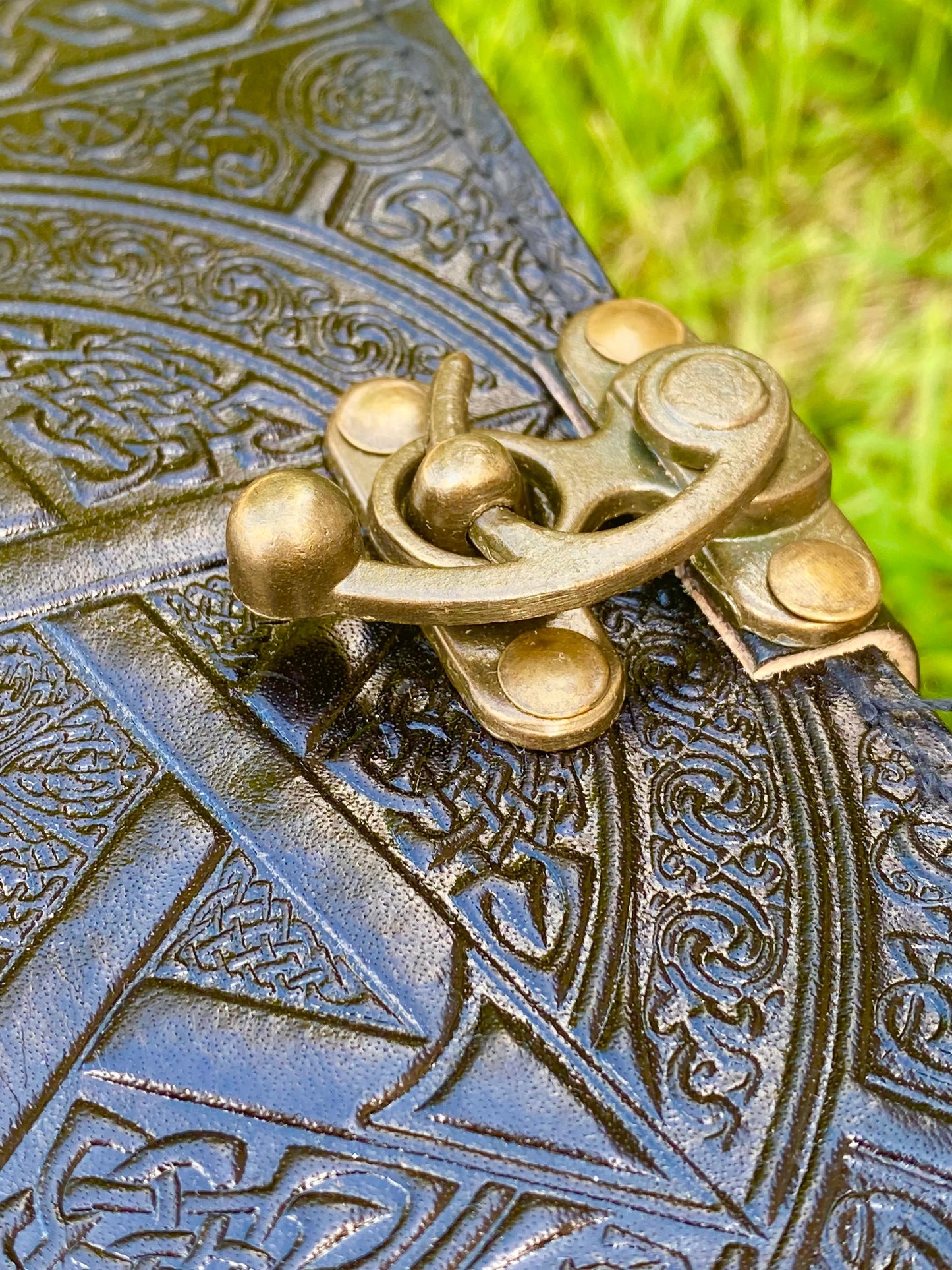 Pentagram Blank Leather Book of Shadows.
