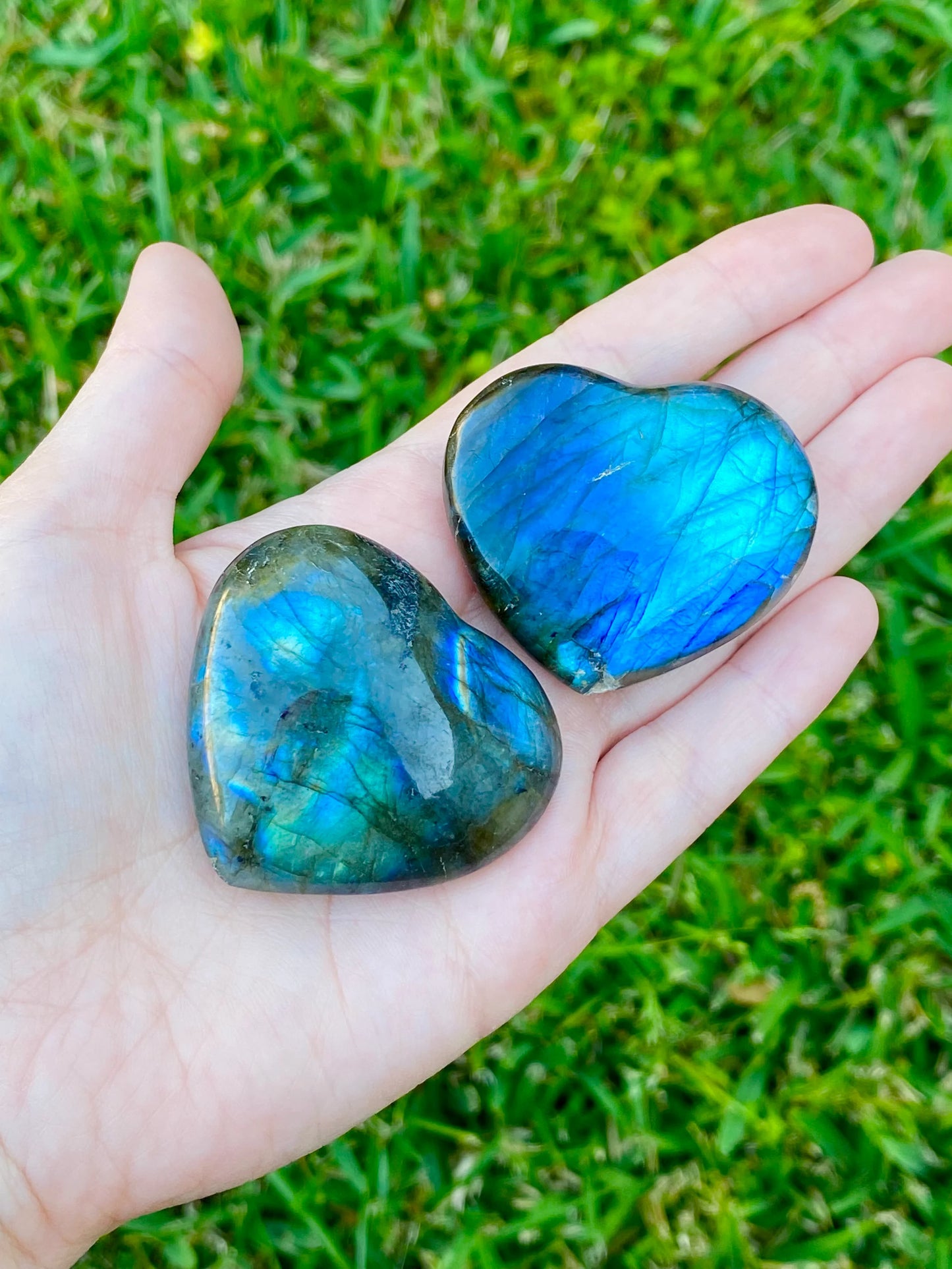 Labradorite Hearts *ALL SIZES* xsm- XLG