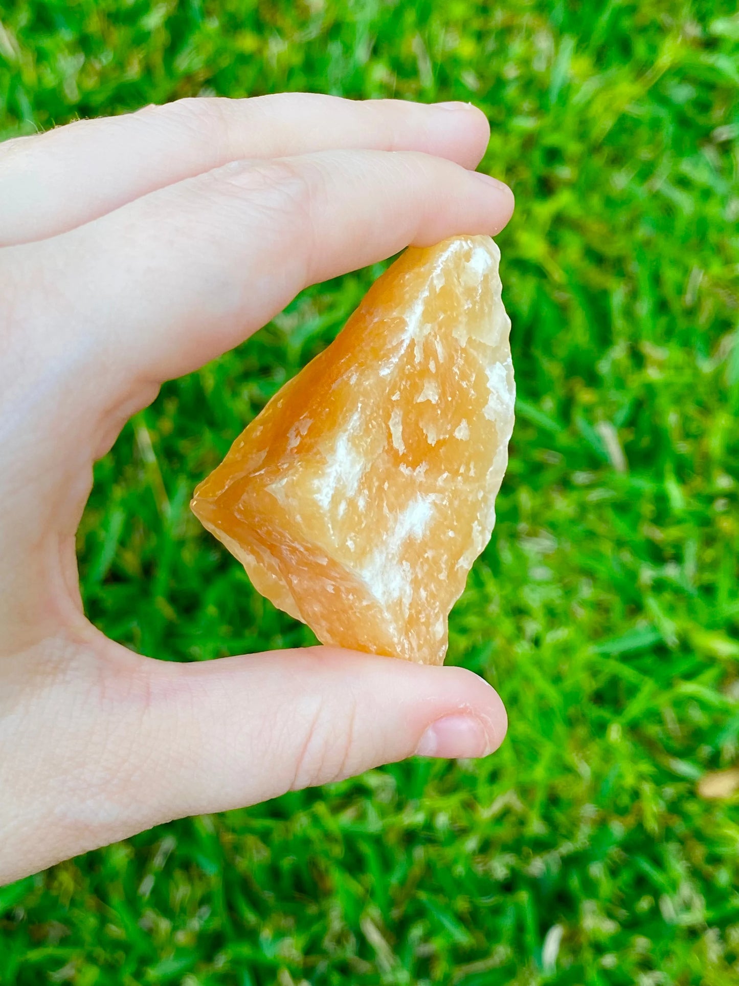 Orange Calcite Rough Crystal 1.3-2"